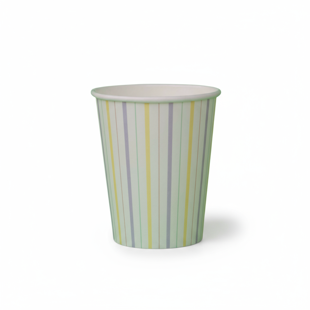 Multicolor Fine Stripes Cups (set Of 8)