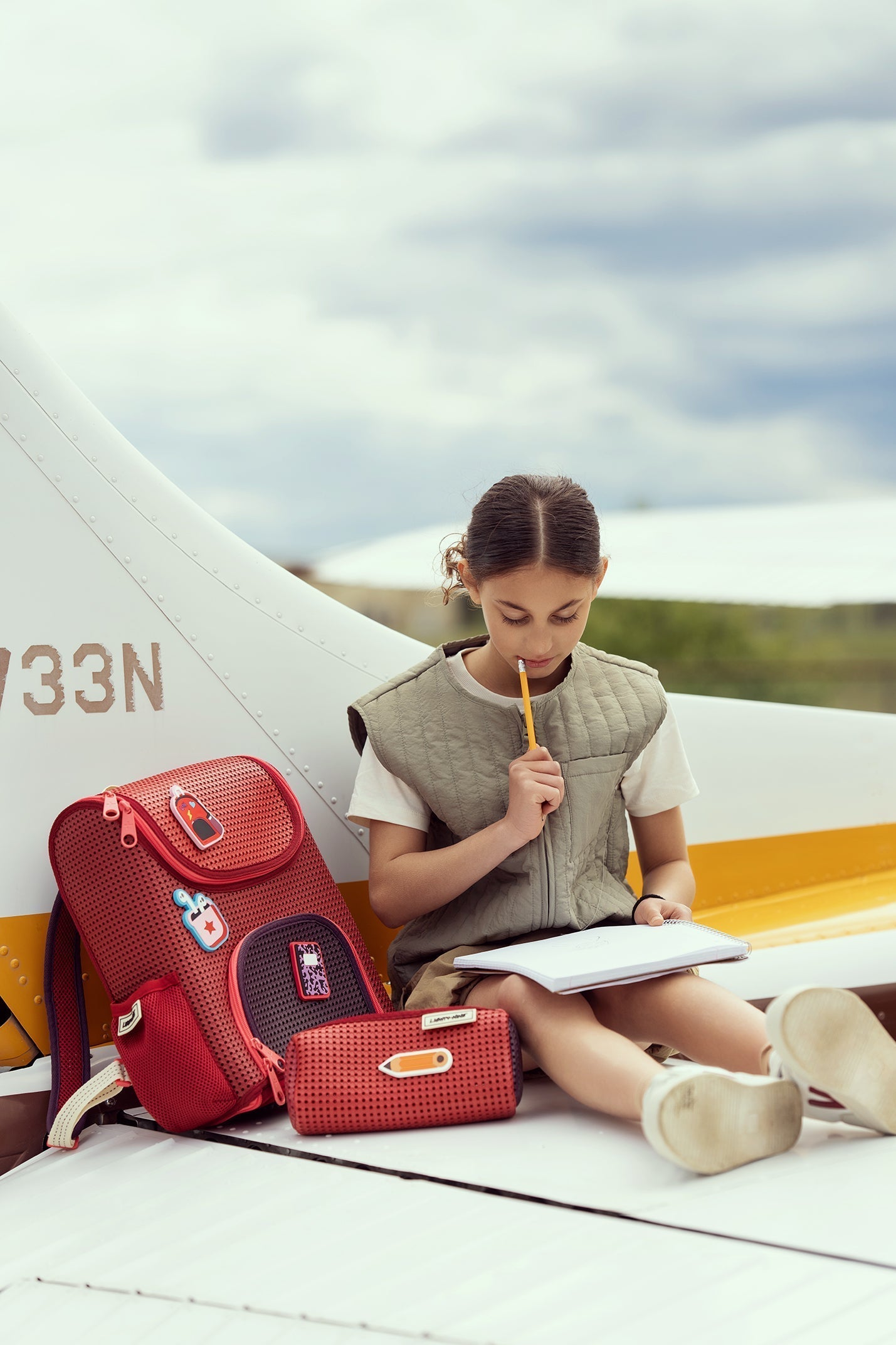 Student Backpack Multi Rose With Nimix Good-vibes Set