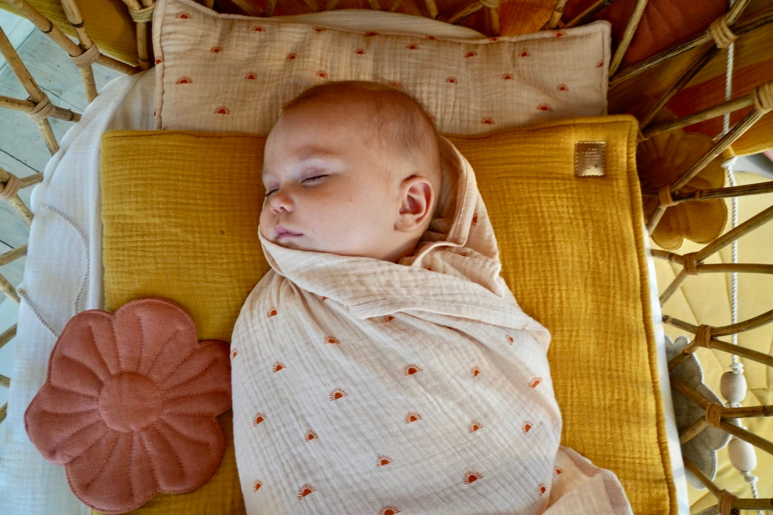 Muslin Ochre - Baby Swaddle Blanket