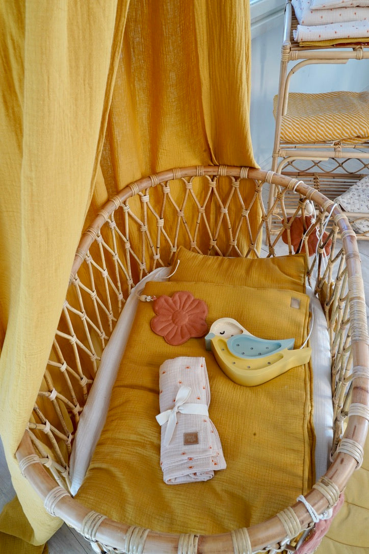 Muslin Ochre - Baby Swaddle Blanket
