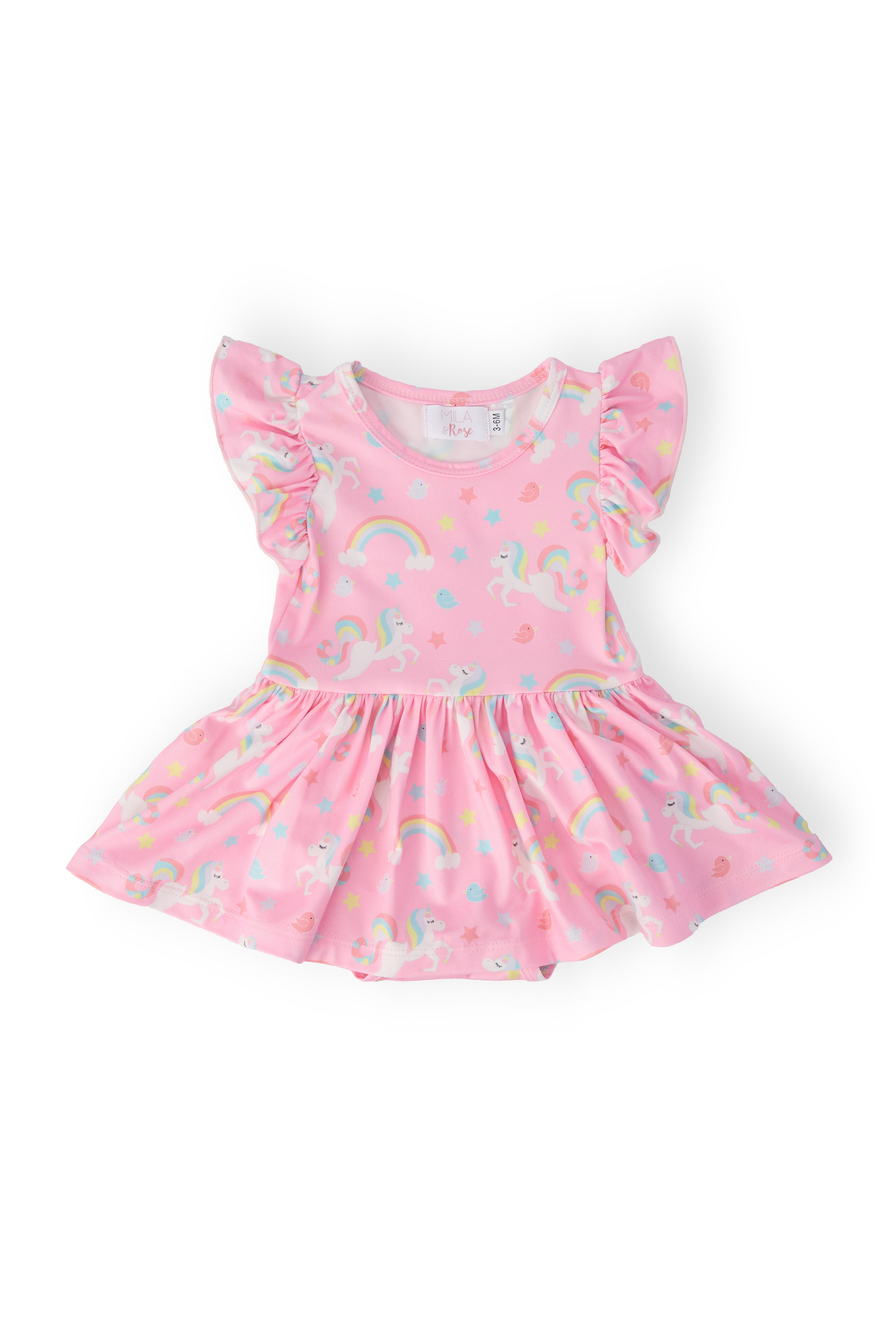 My Little Unicorn S/s Flutter Twirl Bodysuit