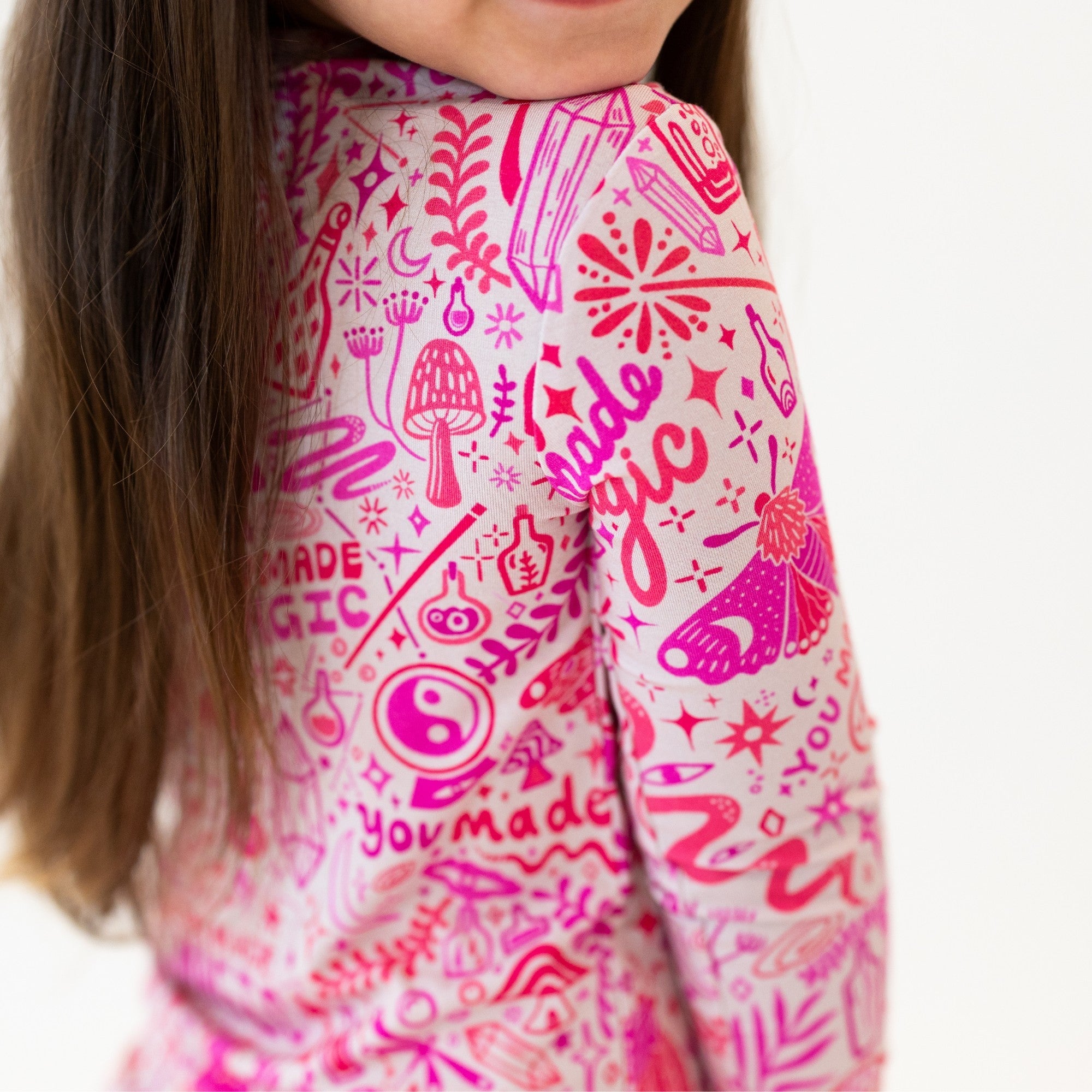 The Second-skin 2-piece Long Sleeve Pajama | Mystic Mama (pink)