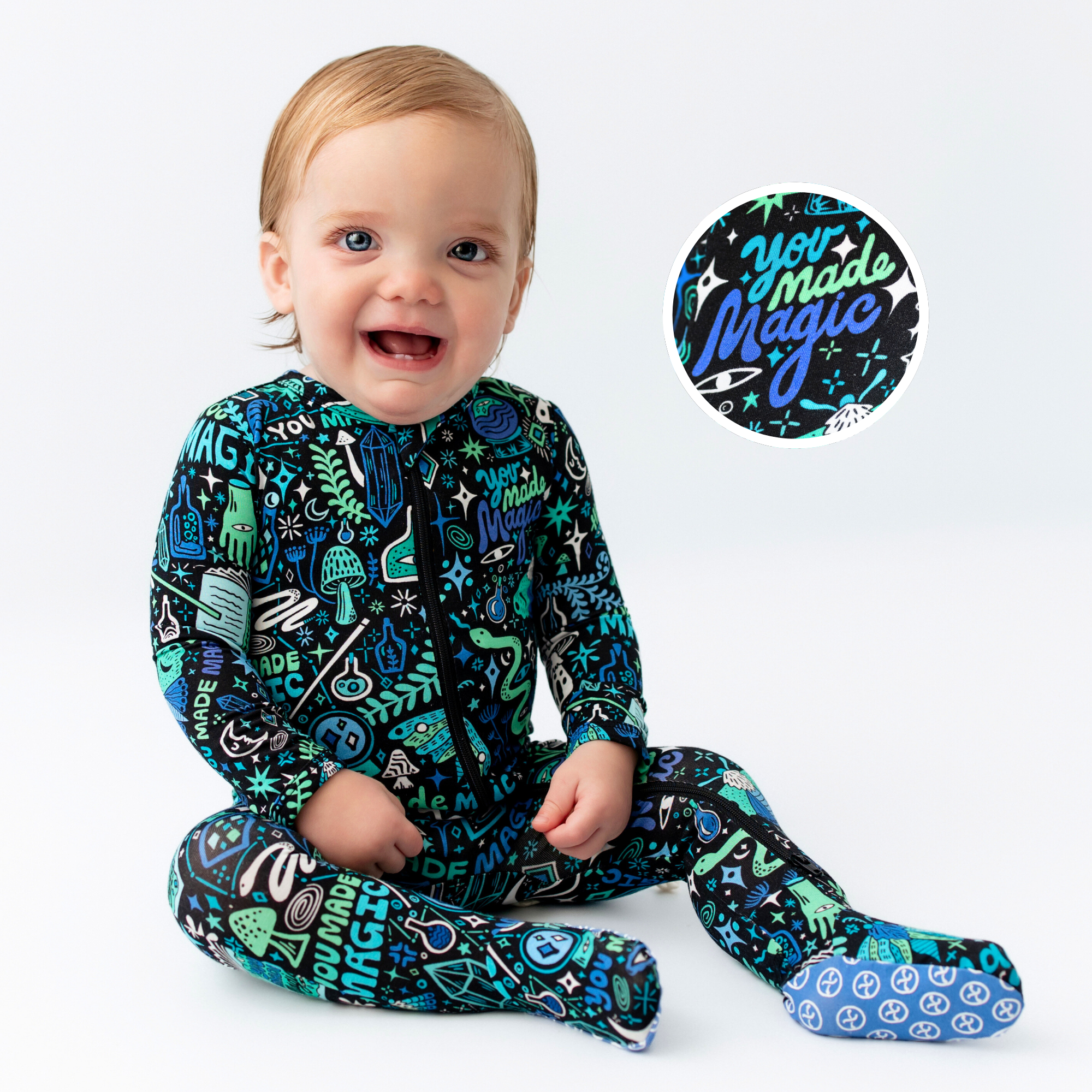 The Second-skin Footie | Mystic Mama (blue)