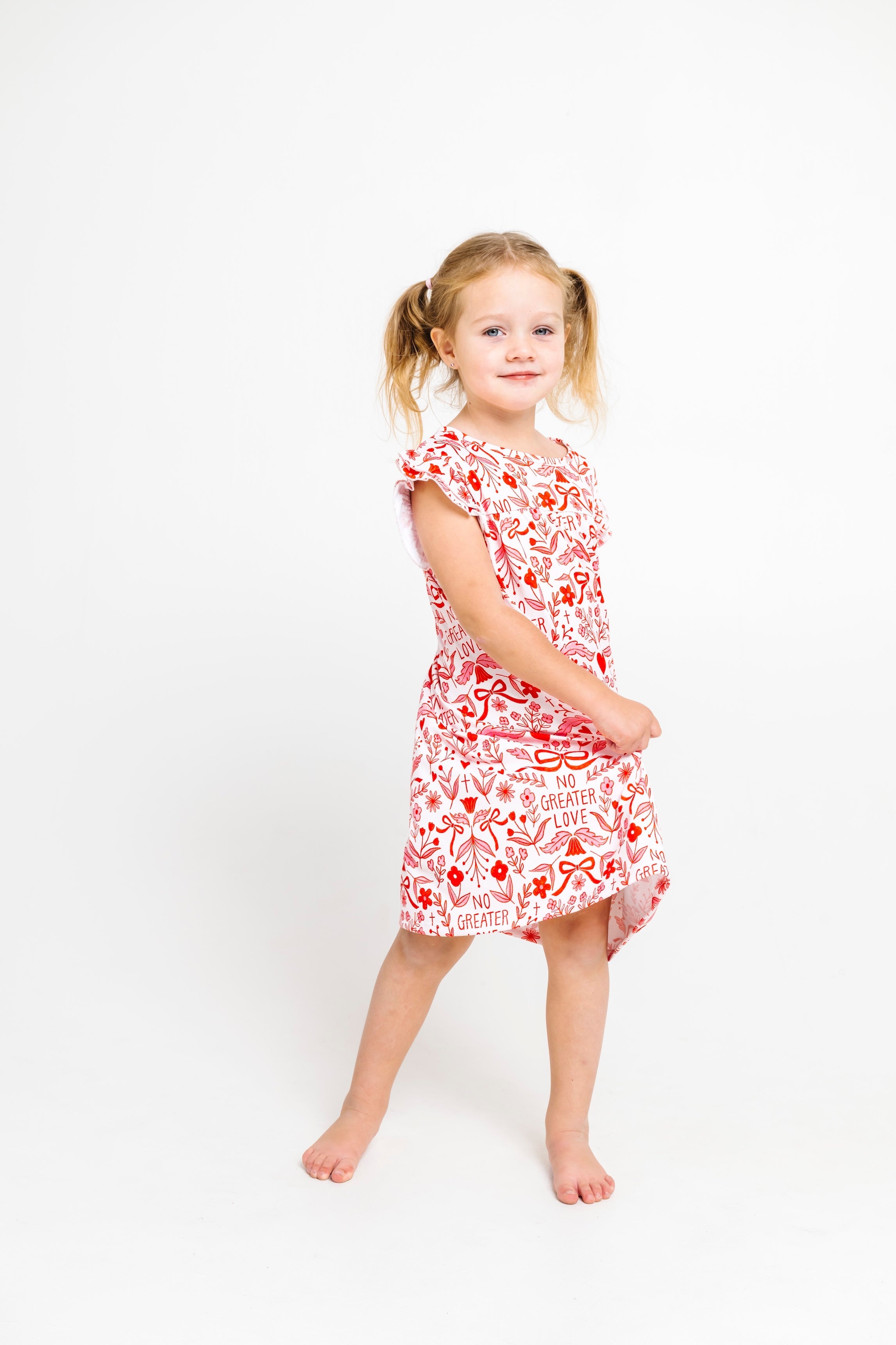 No Greater Love Pink Pj Girls Nightgown Polyester