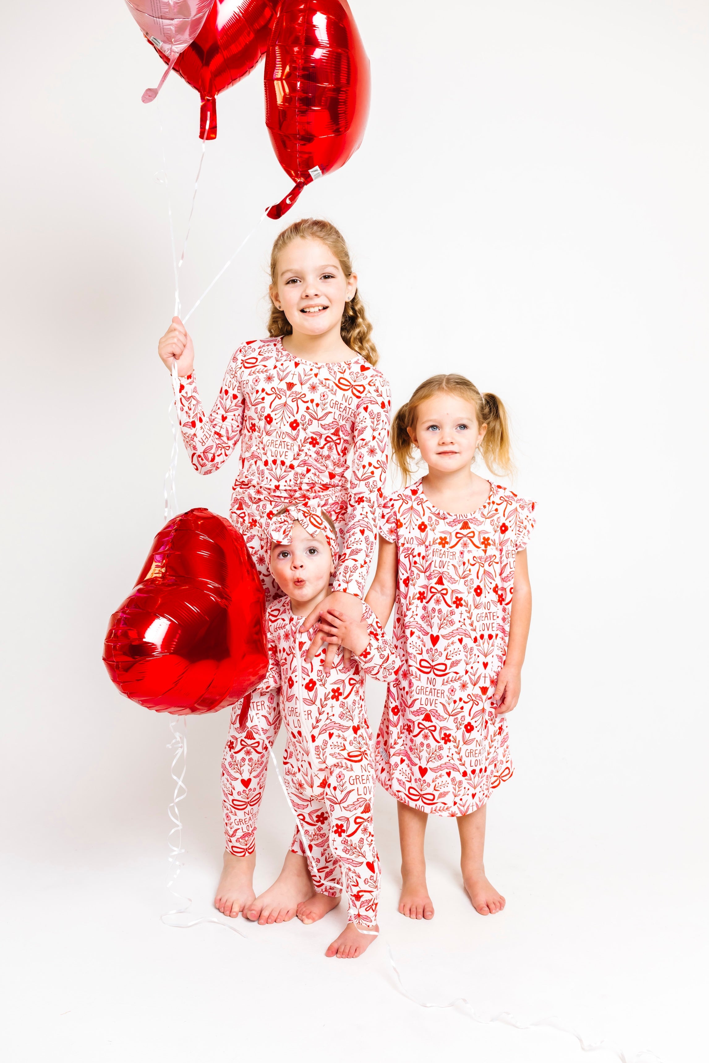 No Greater Love Pink Pj Girls Nightgown Polyester