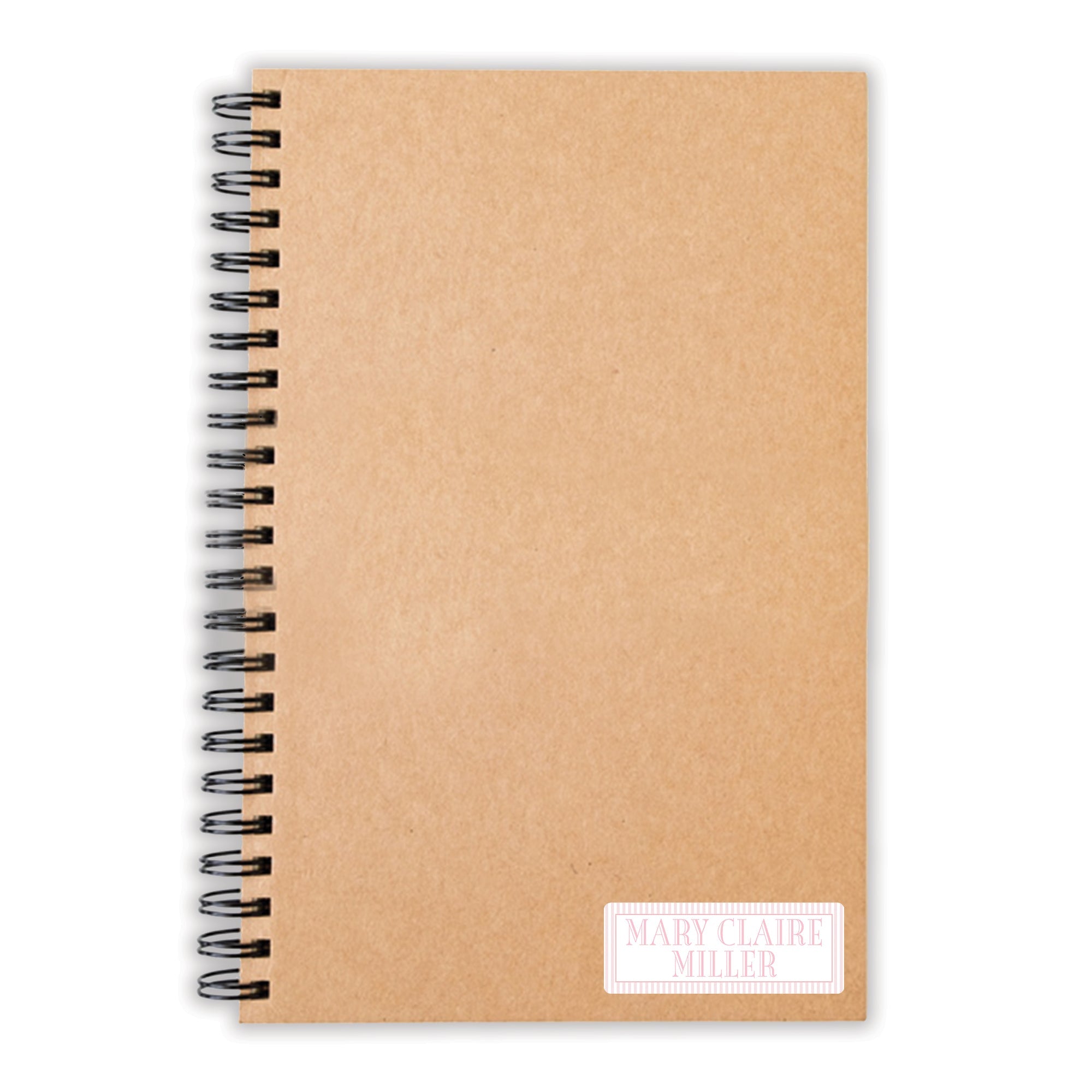 Pink Stripe Vinyl School Labels