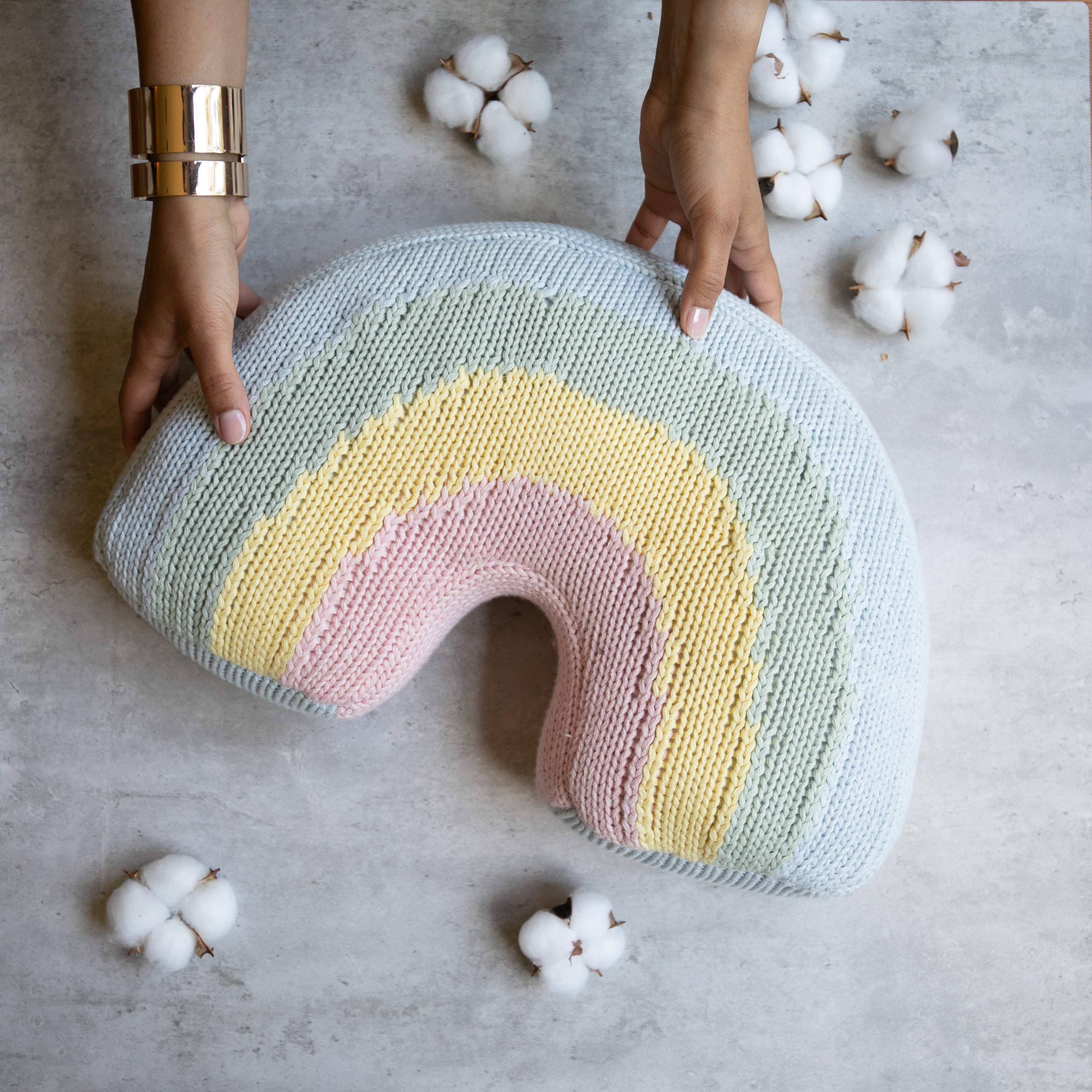 Rainbow Pillow - Pastel