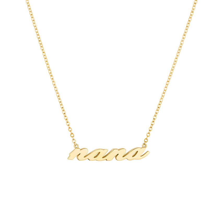Nana Script Necklace