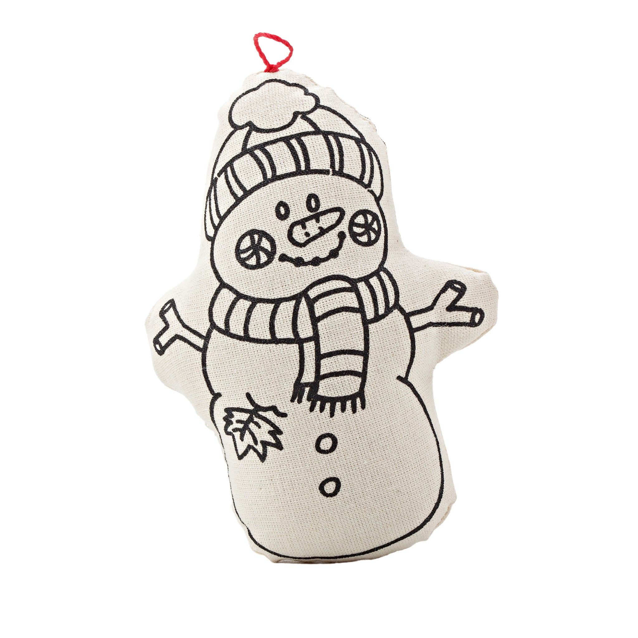 Ornaments For Coloring - Gingerbread Man And Snowman