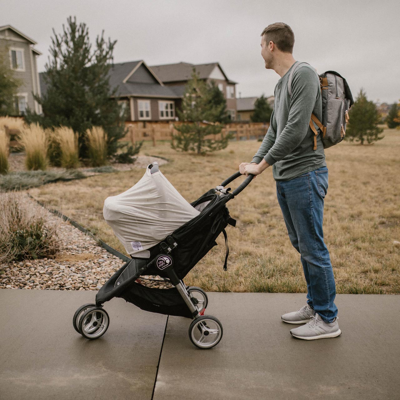 Multi-use Cover, White/navy Stripes