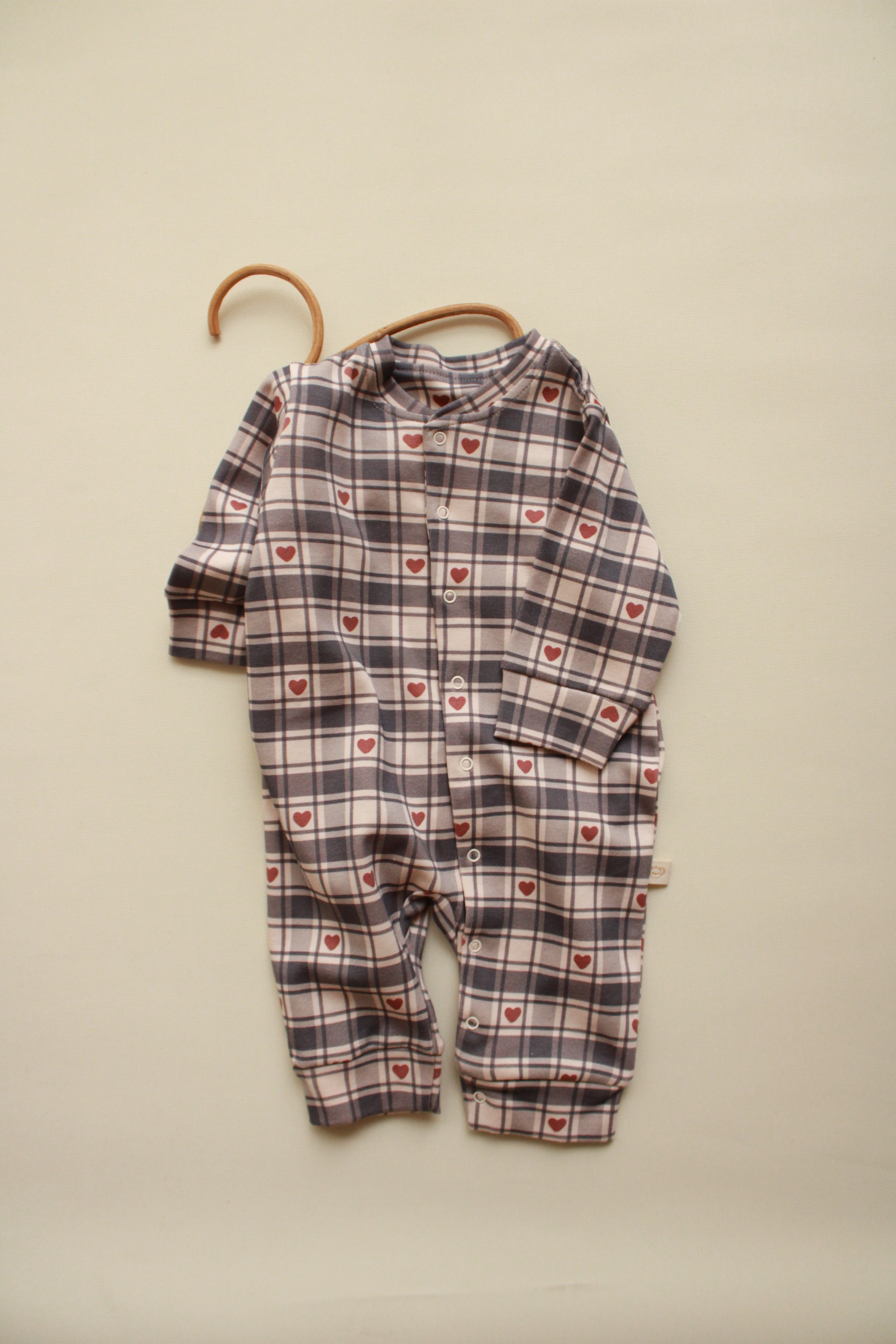 Heart Plaid Onesie