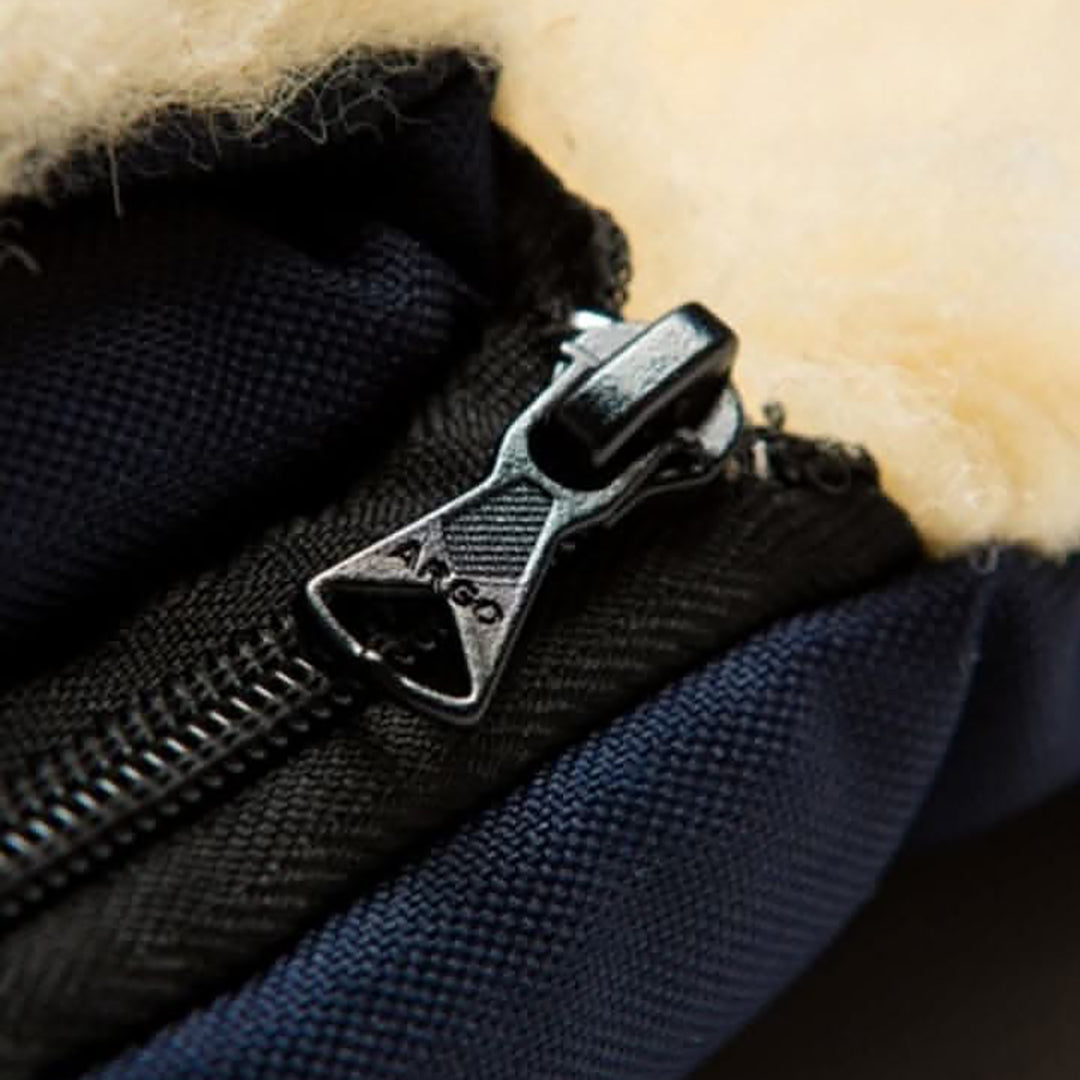 Navy Organic Wool Adjustable Footmuff