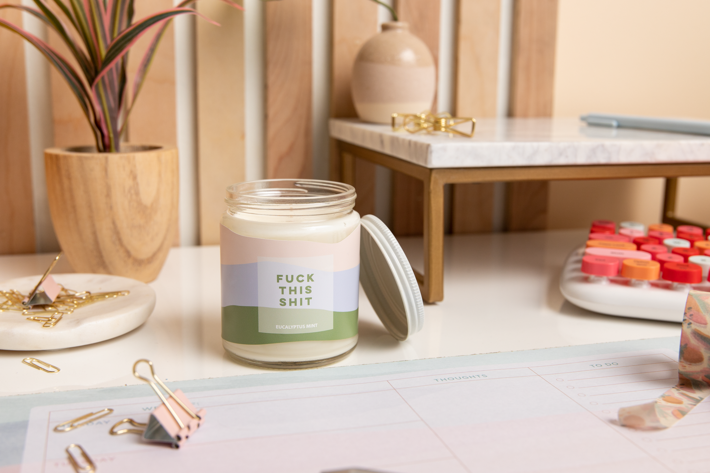 Candle Jars W/lid - Good Vibes Only