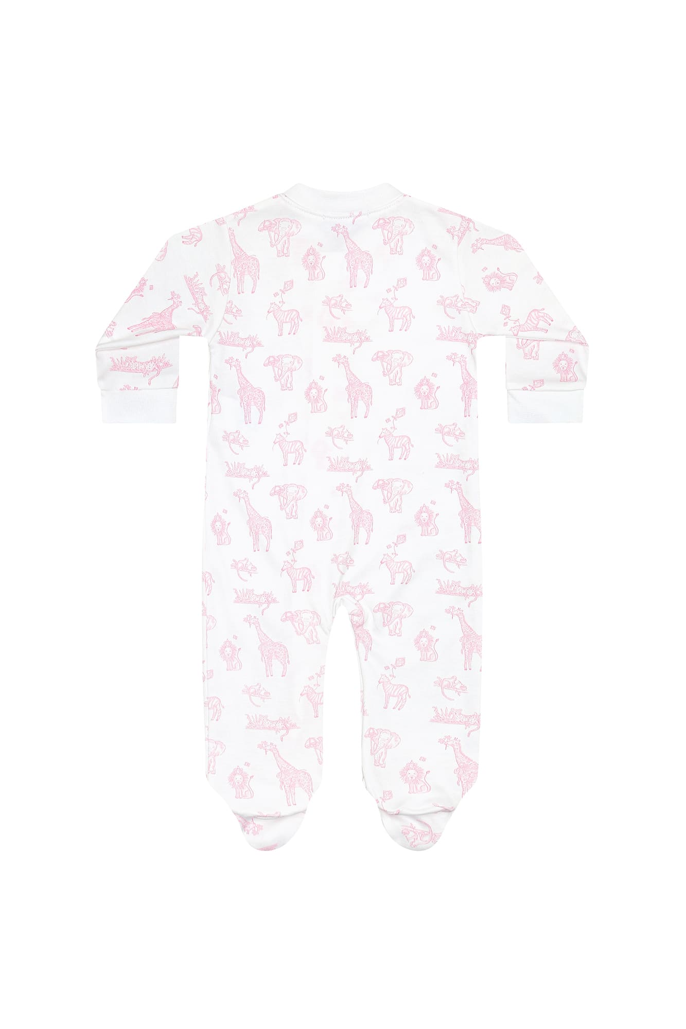 Pink Safari Zipper Footie