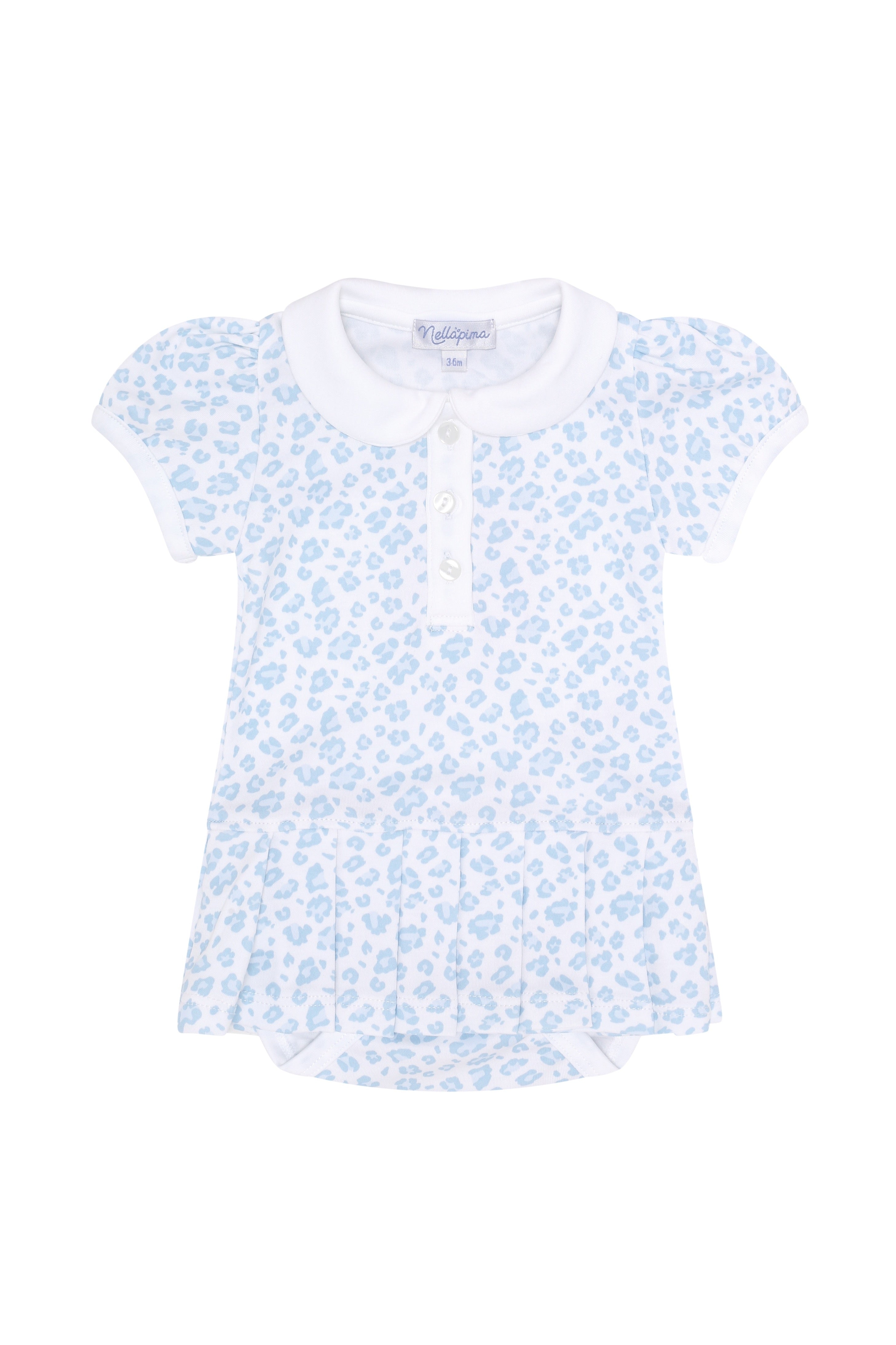 Blue Cheetah Print Onesie Dress