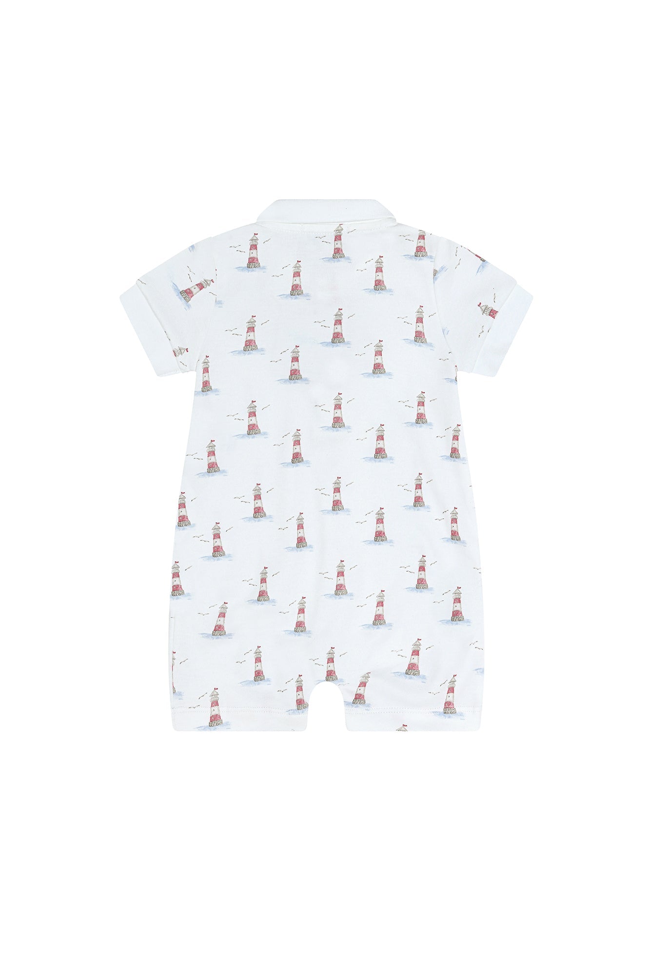 Lighthouse Print Romper Short Sleeve