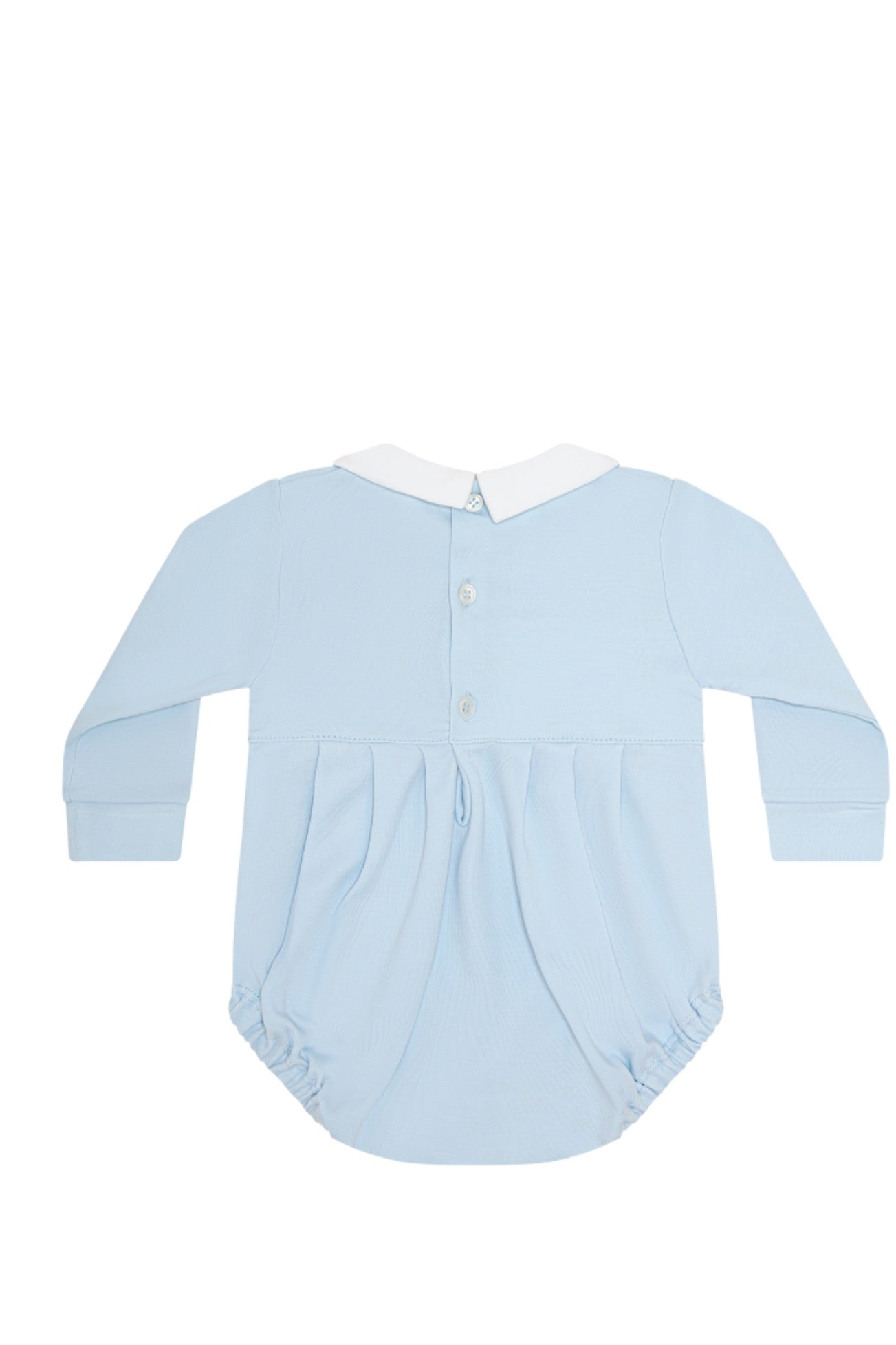 Blue Puppy Love Embroidery Bubble Ls