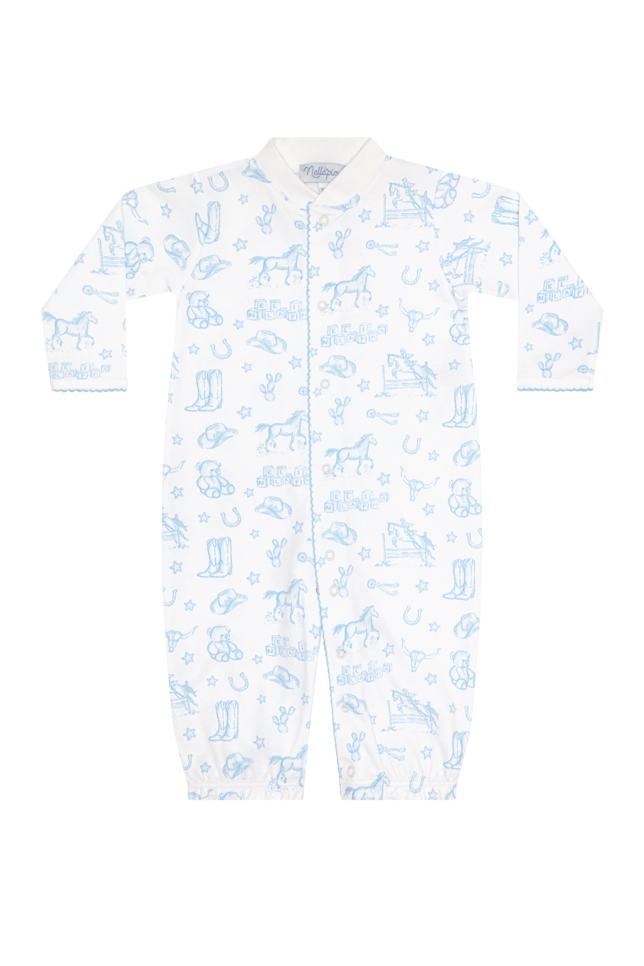 Blue Lone Star Toile Converter Gown