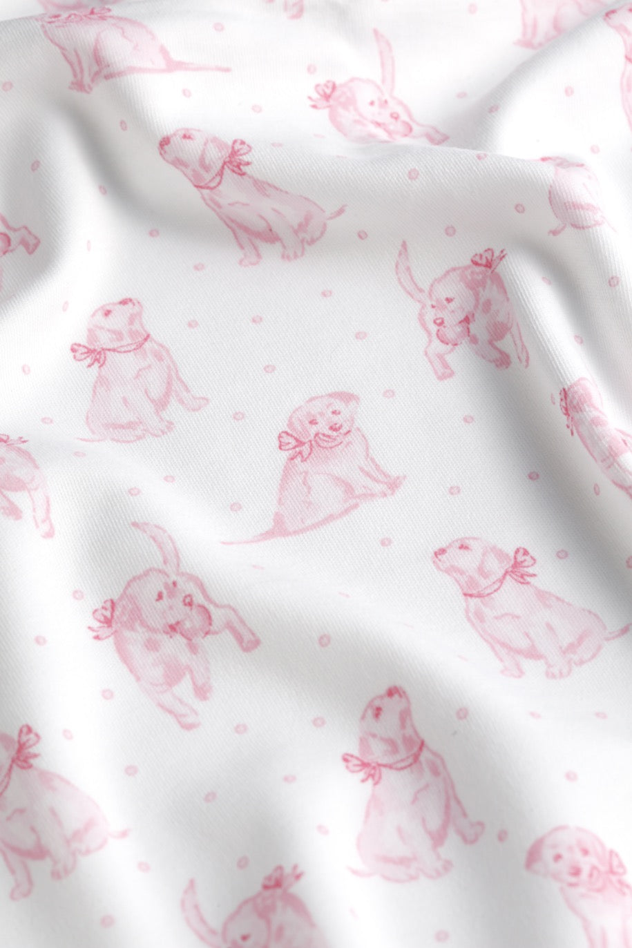 Pink Puppy Love Print Blanket