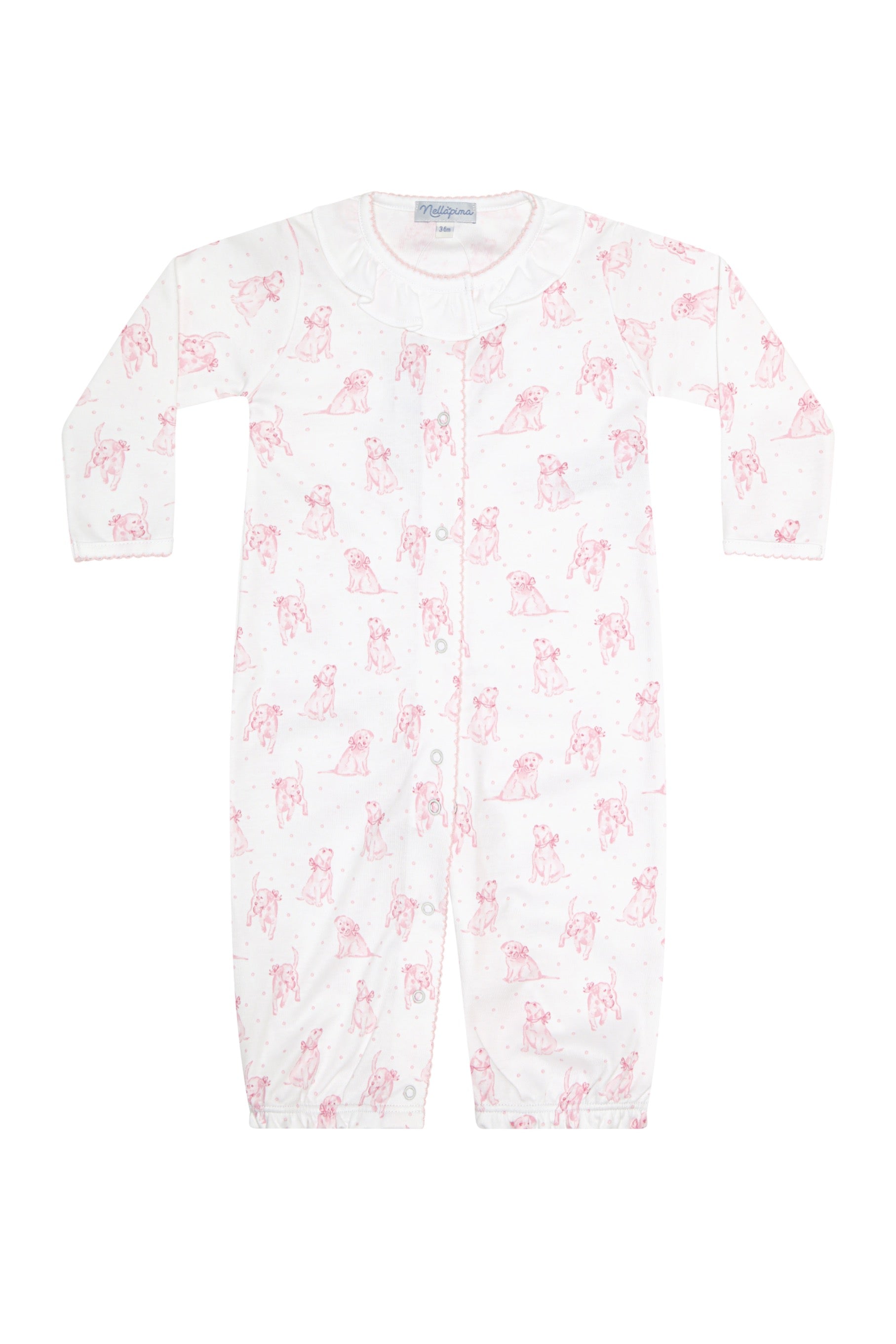Pink Puppy Love Print Converter Gown