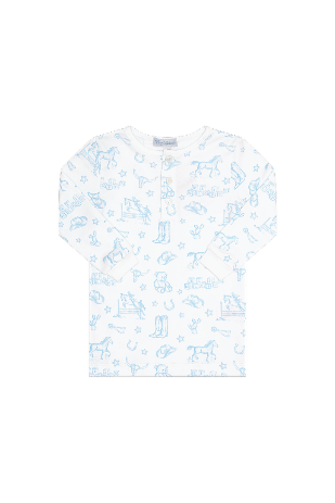 Blue Lone Star Toile Pajamas