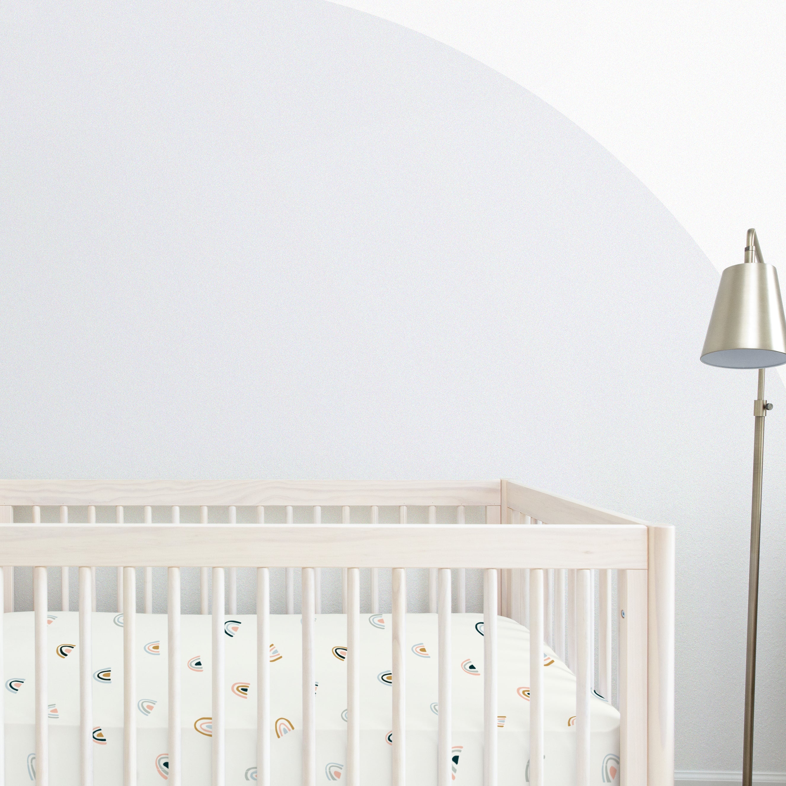 Crib Fitted Sheet With Pillowcase - Over The Rainbow