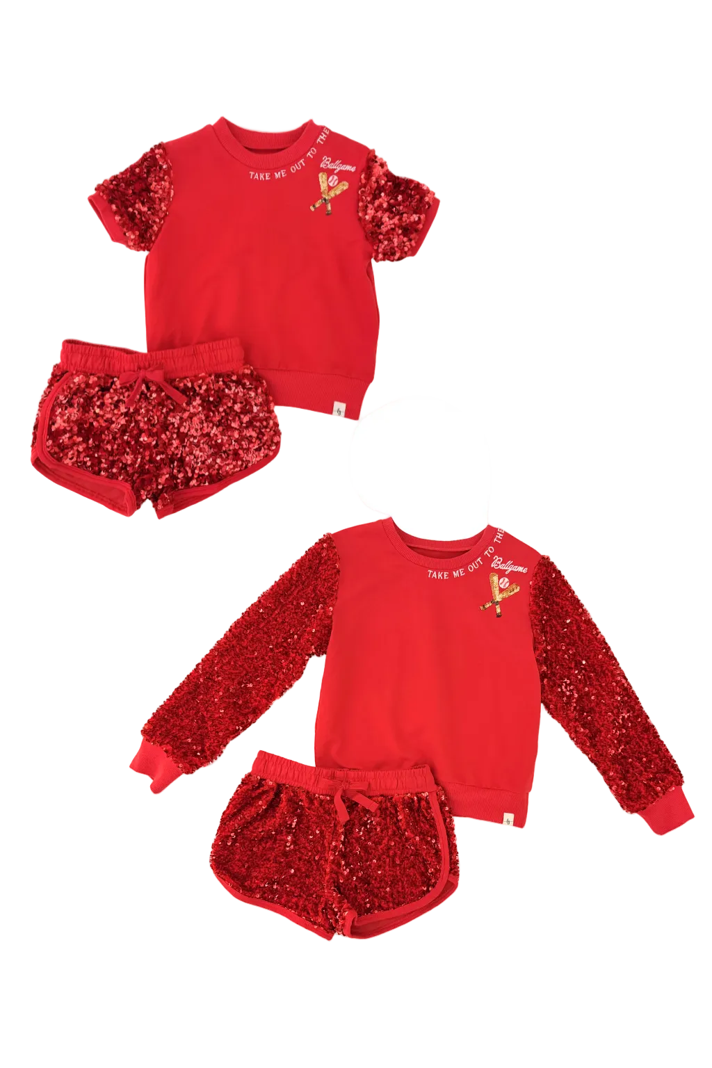 Sparkle Sport Set ~ Take Me Out To The Ballgame (long Sleeves & Short Sleeves)