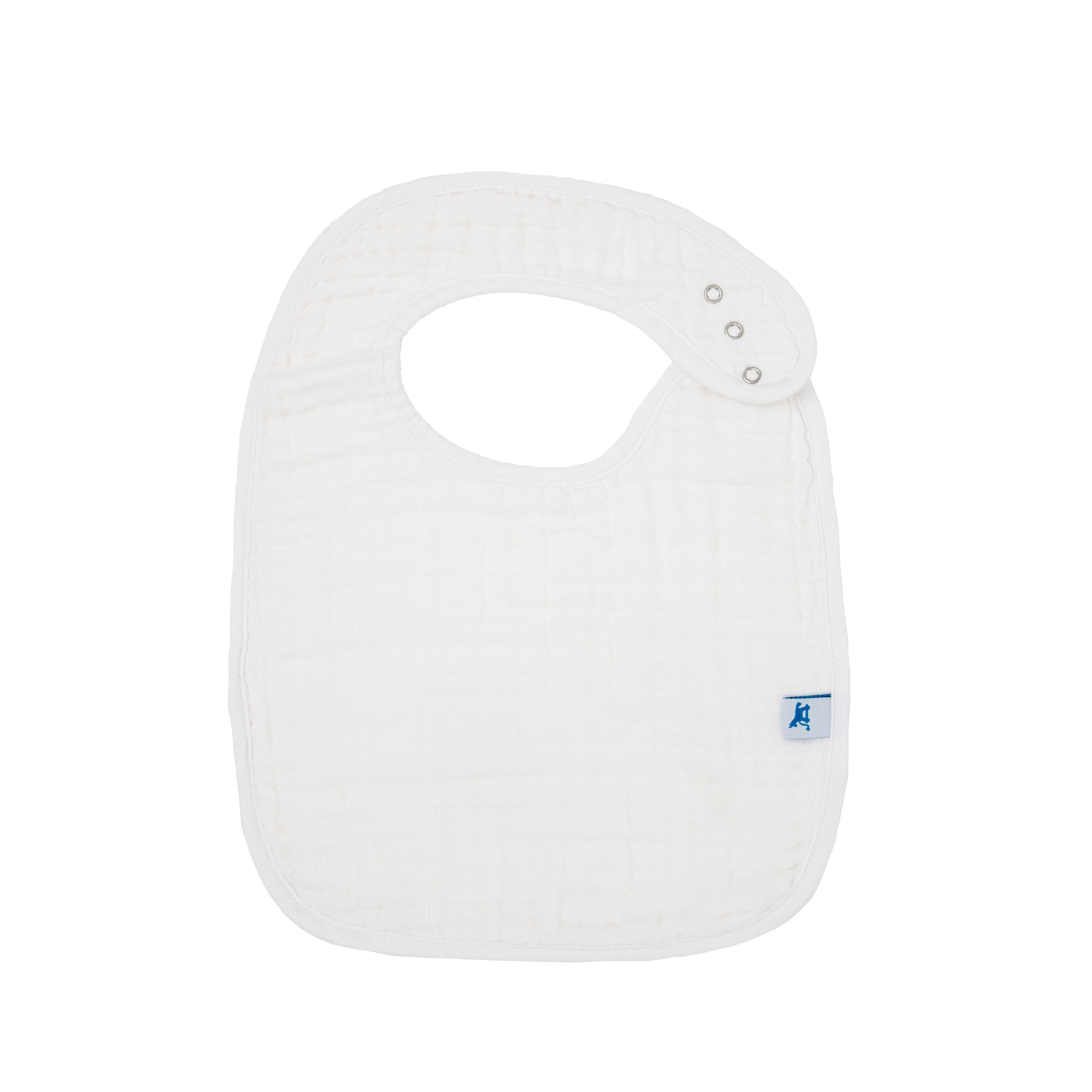 Cotton Muslin Classic Bib 3 Pack - White