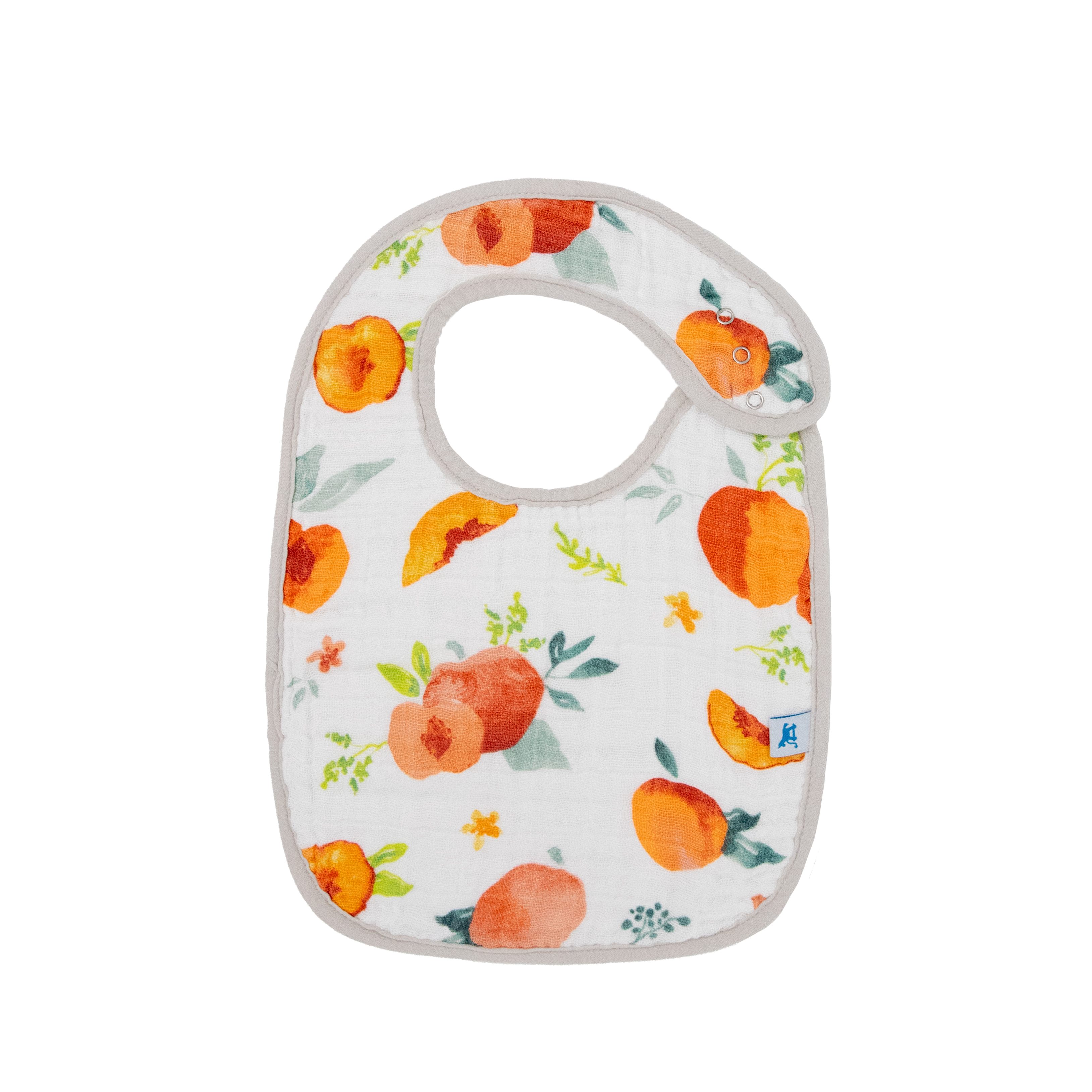 Cotton Muslin Classic Bib 3 Pack - Georgia Peach
