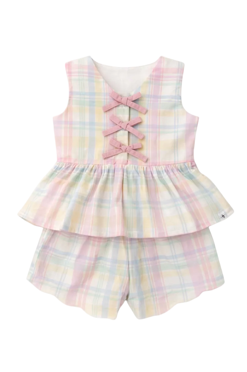 Taffy Plaid Shorts Set