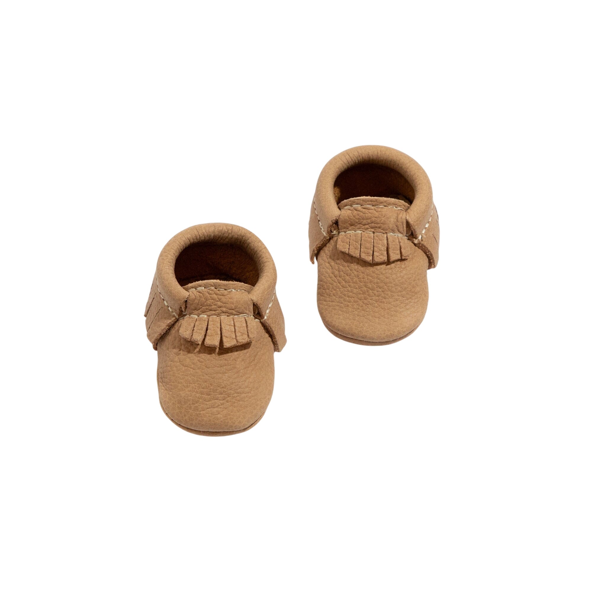 Newborn Weathered Brown Moccasin Baby Shoe