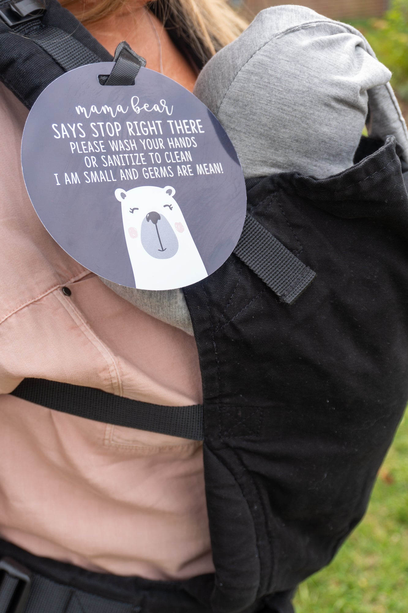 Mama Bear Please Don't Touch My Baby Car Seat Sign Tag