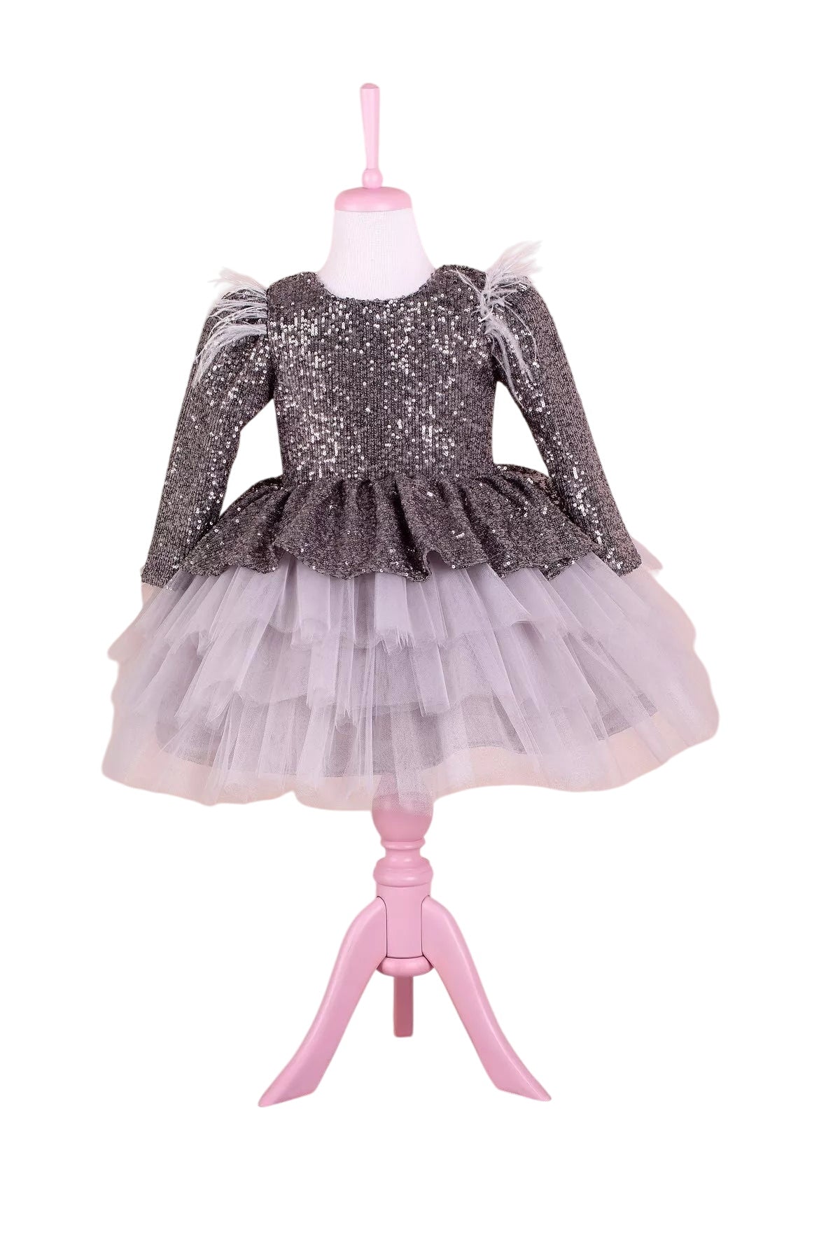 Nicole Gray Party Dress