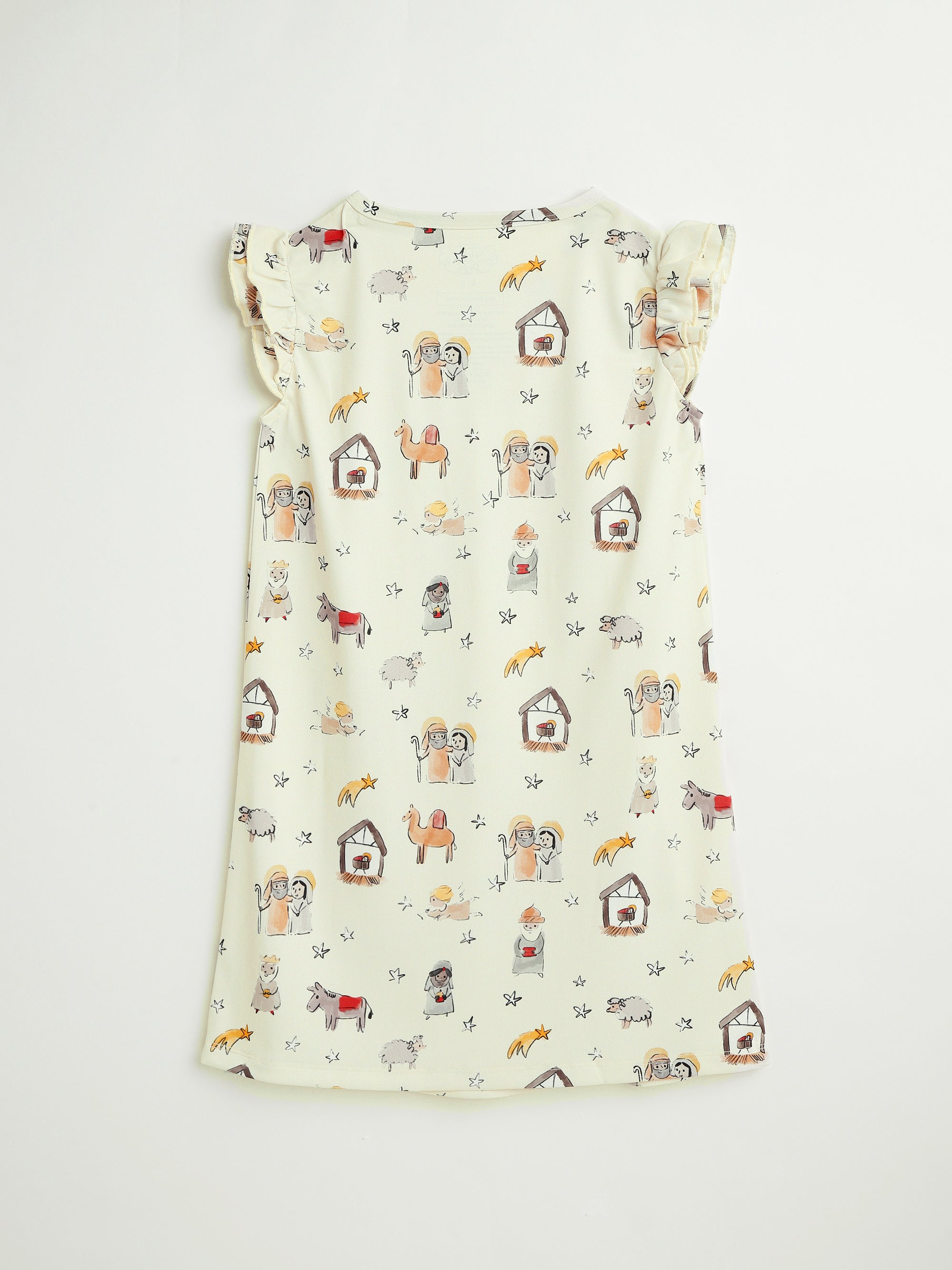 Away In A Manger Pj Girls Nightgown Polyester