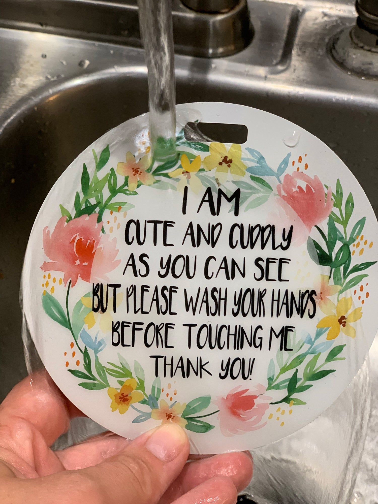 I Am Cute No Touching Newborn Baby Sign