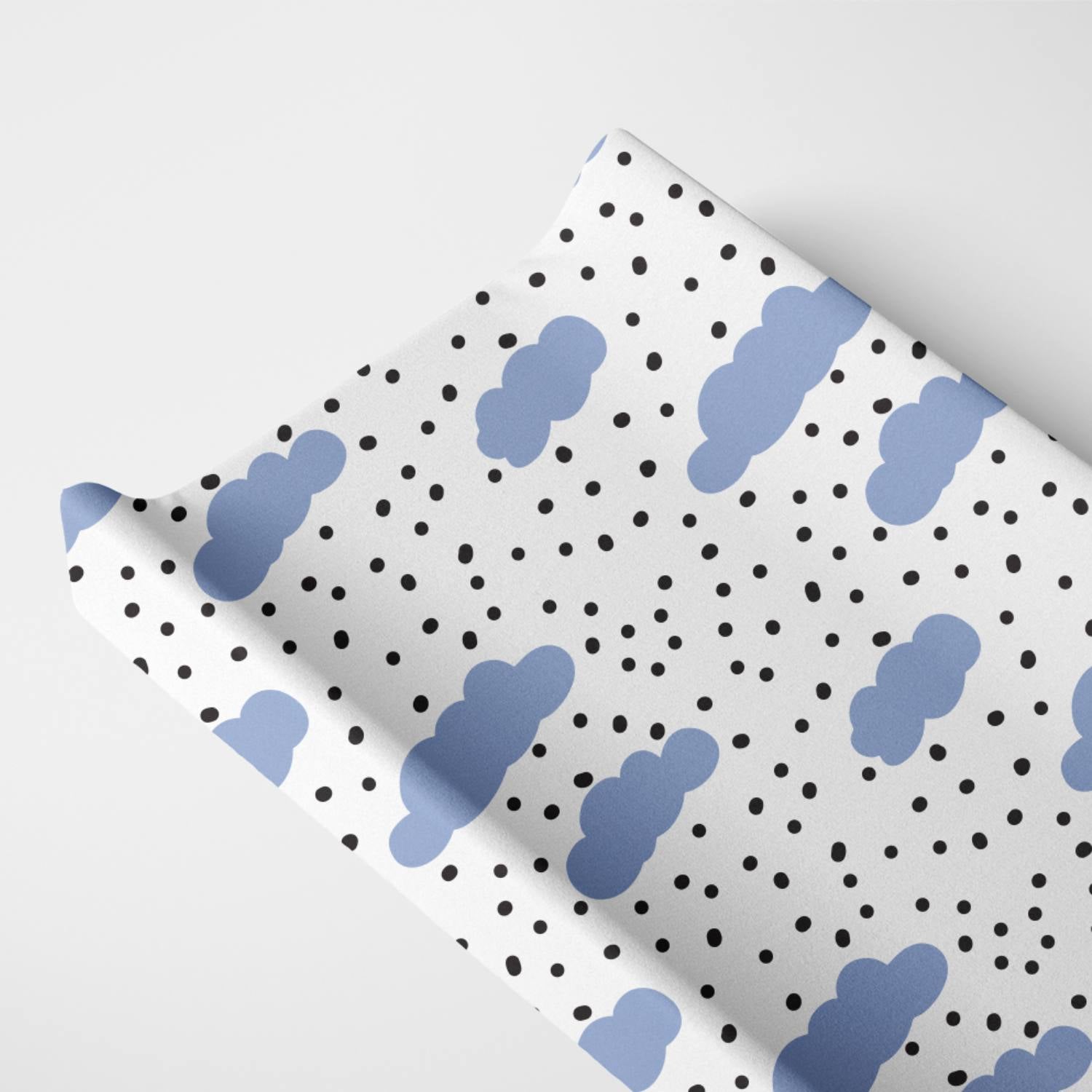 Organic Changing Pad Cover - Blue Clouds
