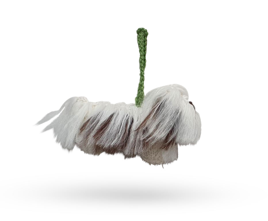 Hand Knit Alpaca Wool Christmas Ornament - Havanese Dog