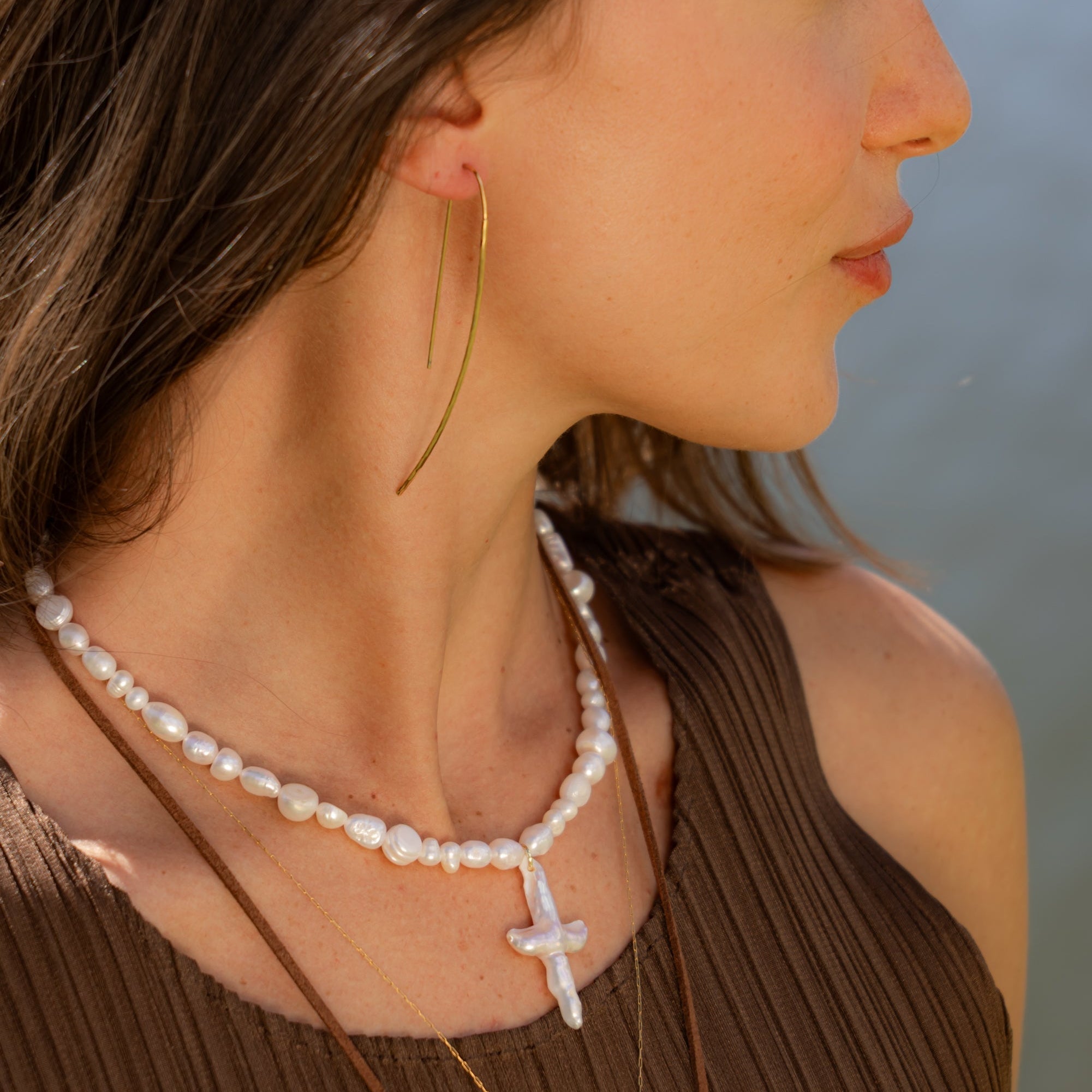 Faith Raw Pearl Choker