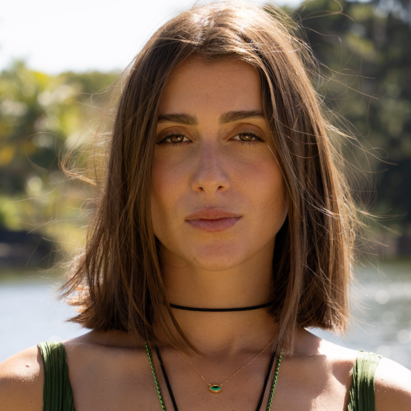 Malaysia Green Eye Necklace