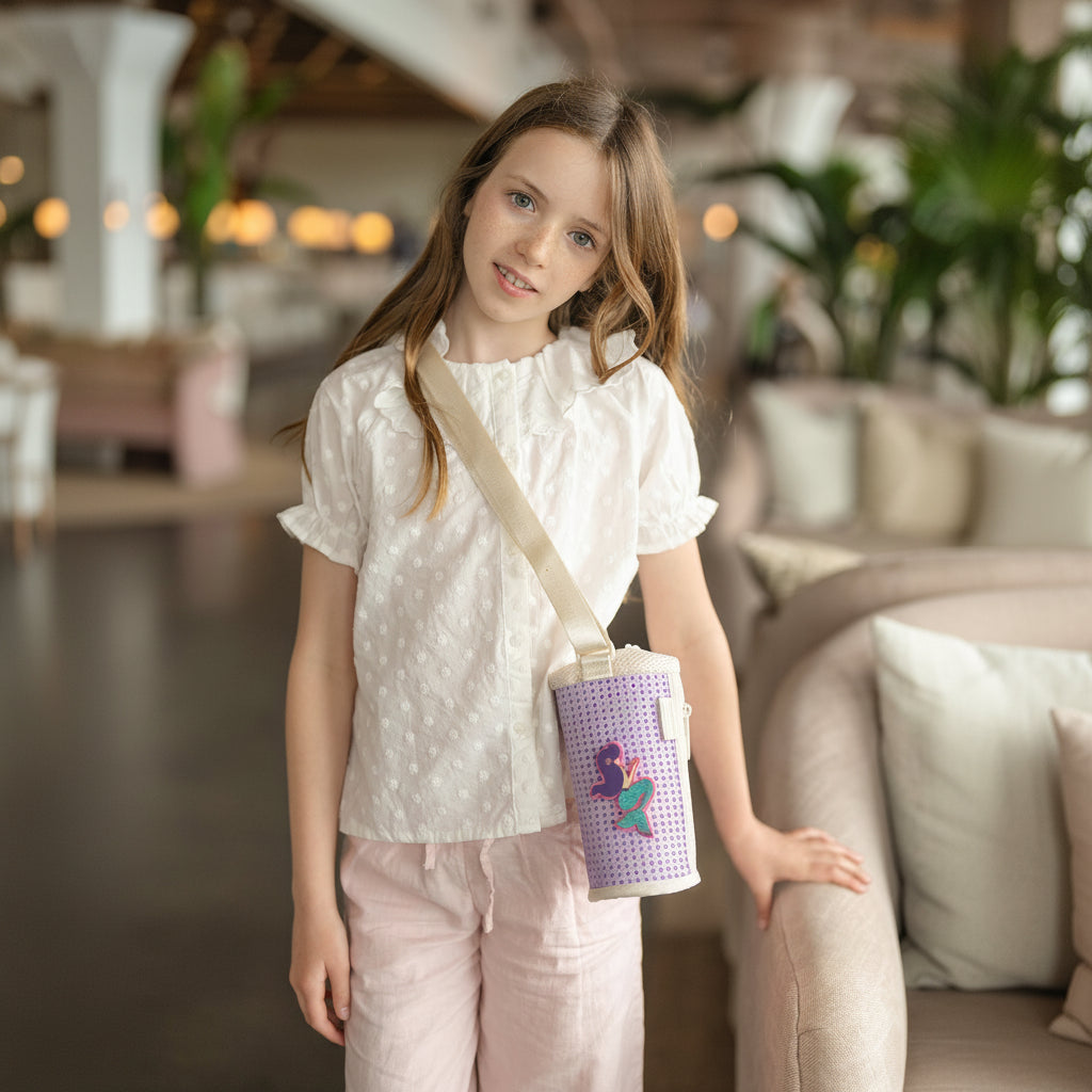 Insulated Bottle Bag Faded Lavendar