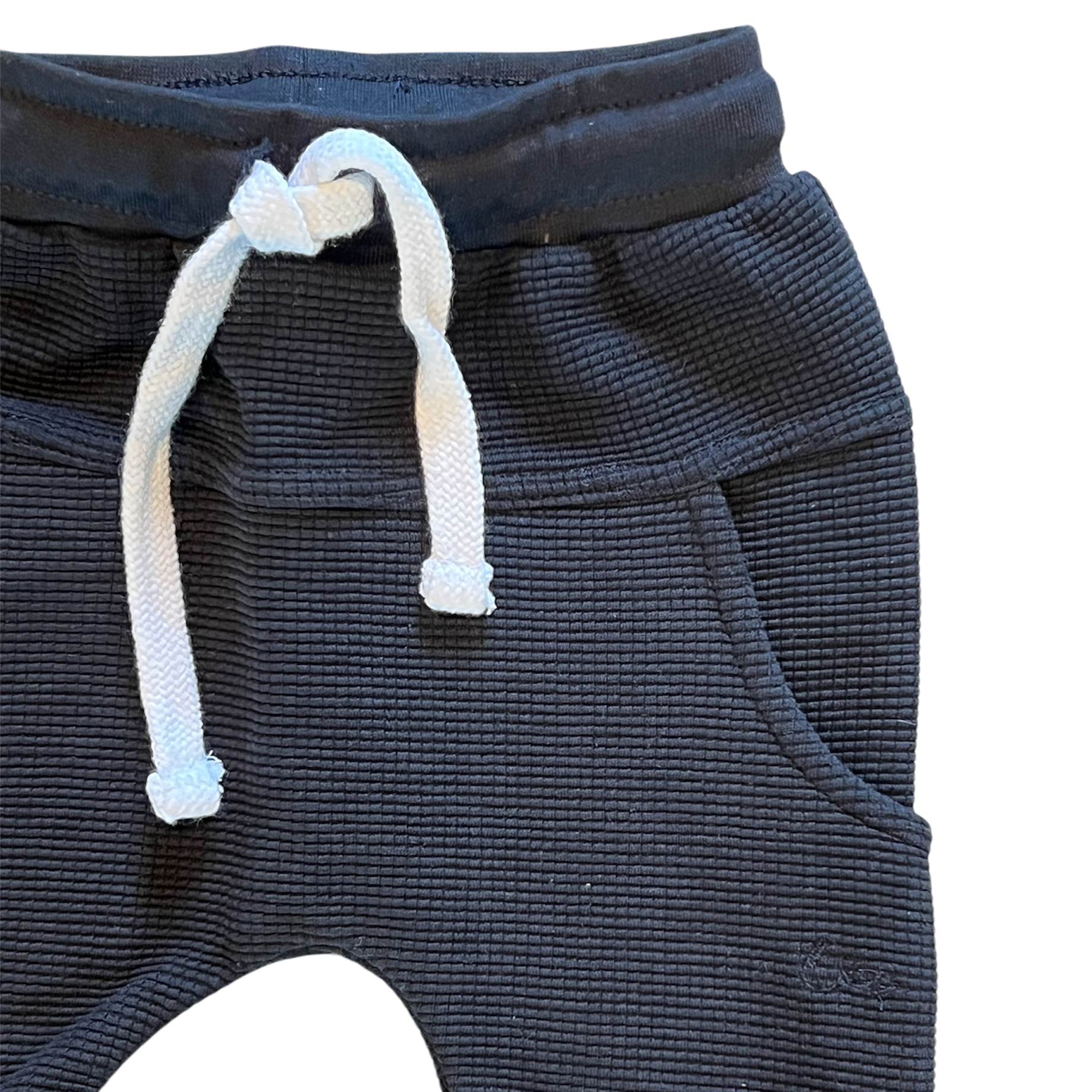 Onyx Waffle Knit Joggers