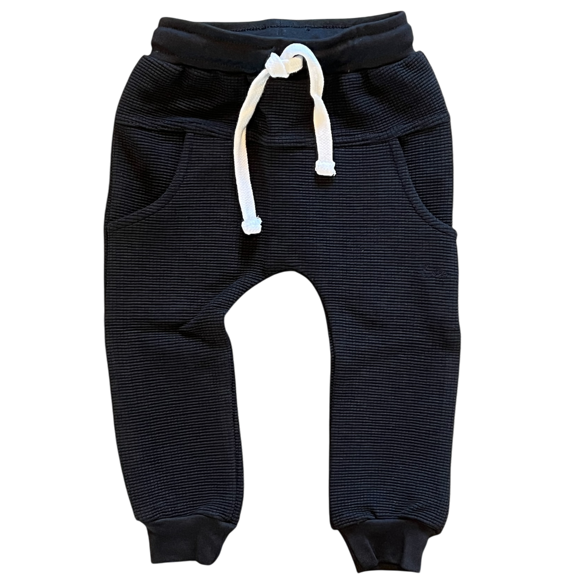 Onyx Waffle Knit Joggers