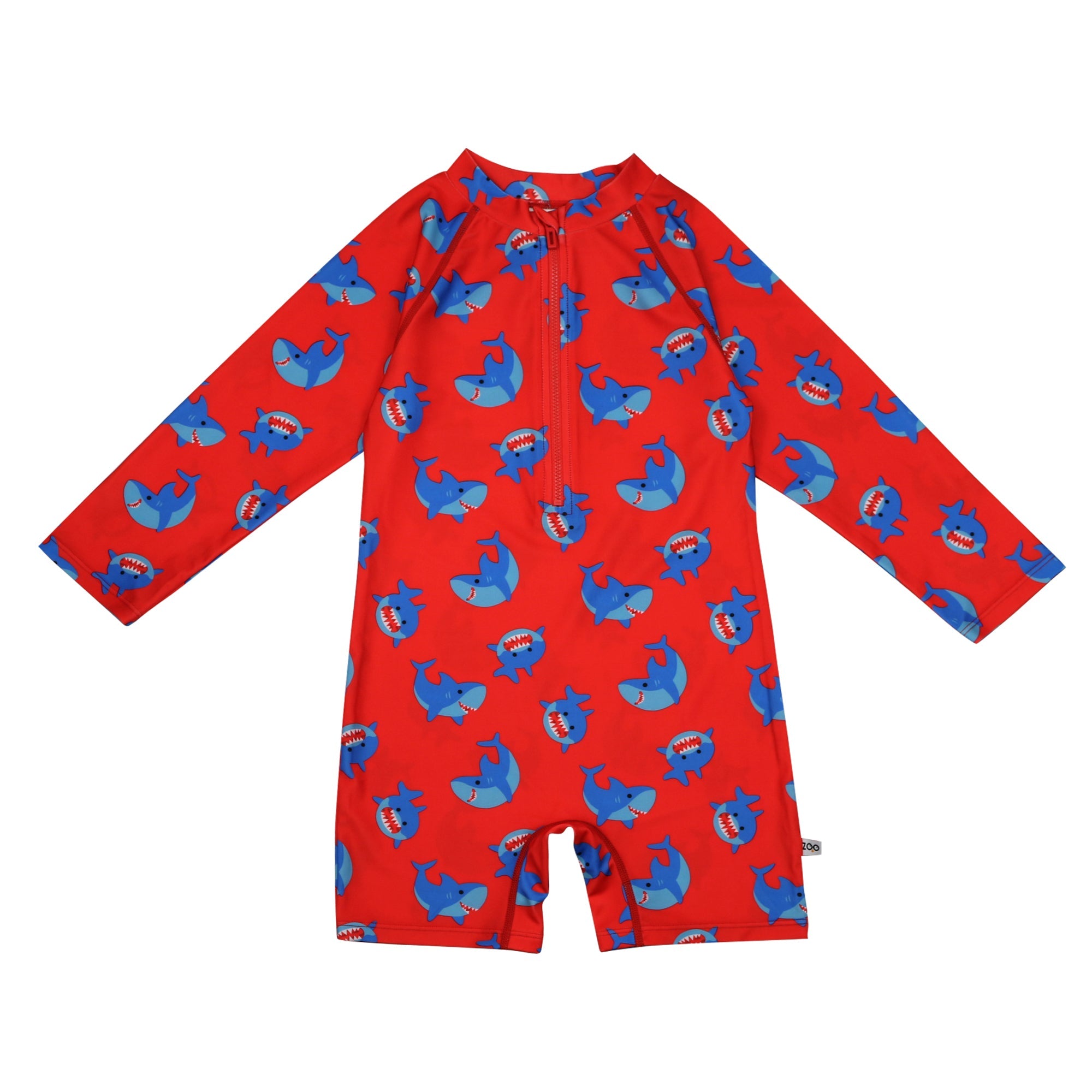Baby/toddler Rash Guard One Piece Printed Swimsuit - Sherman The Shark **pre-order (orders Will Ship In Full Early March '25)**