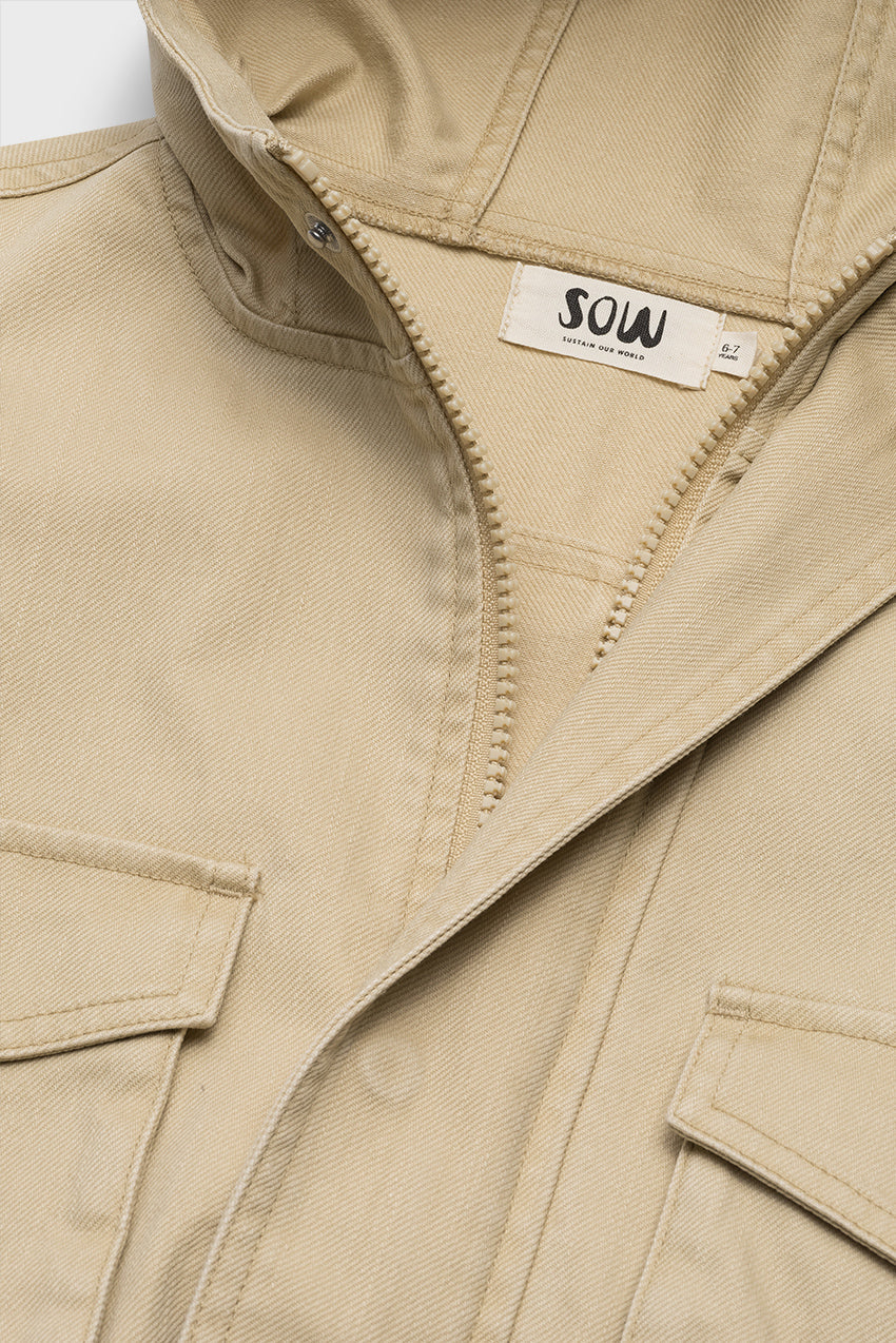 Organic Cotton Boxy Cargo Jacket