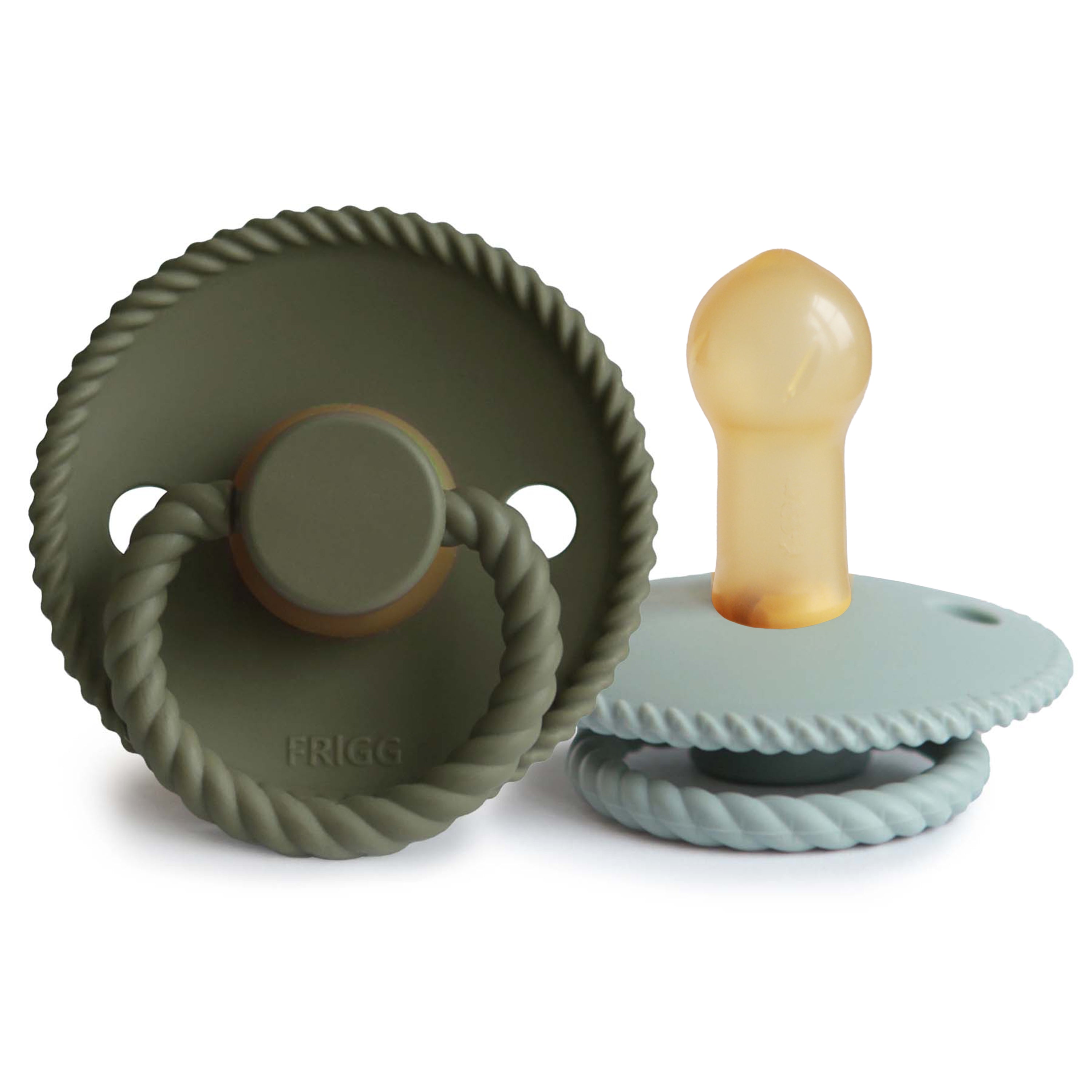 Frigg Rope Natural Rubber Pacifier 2-pack
