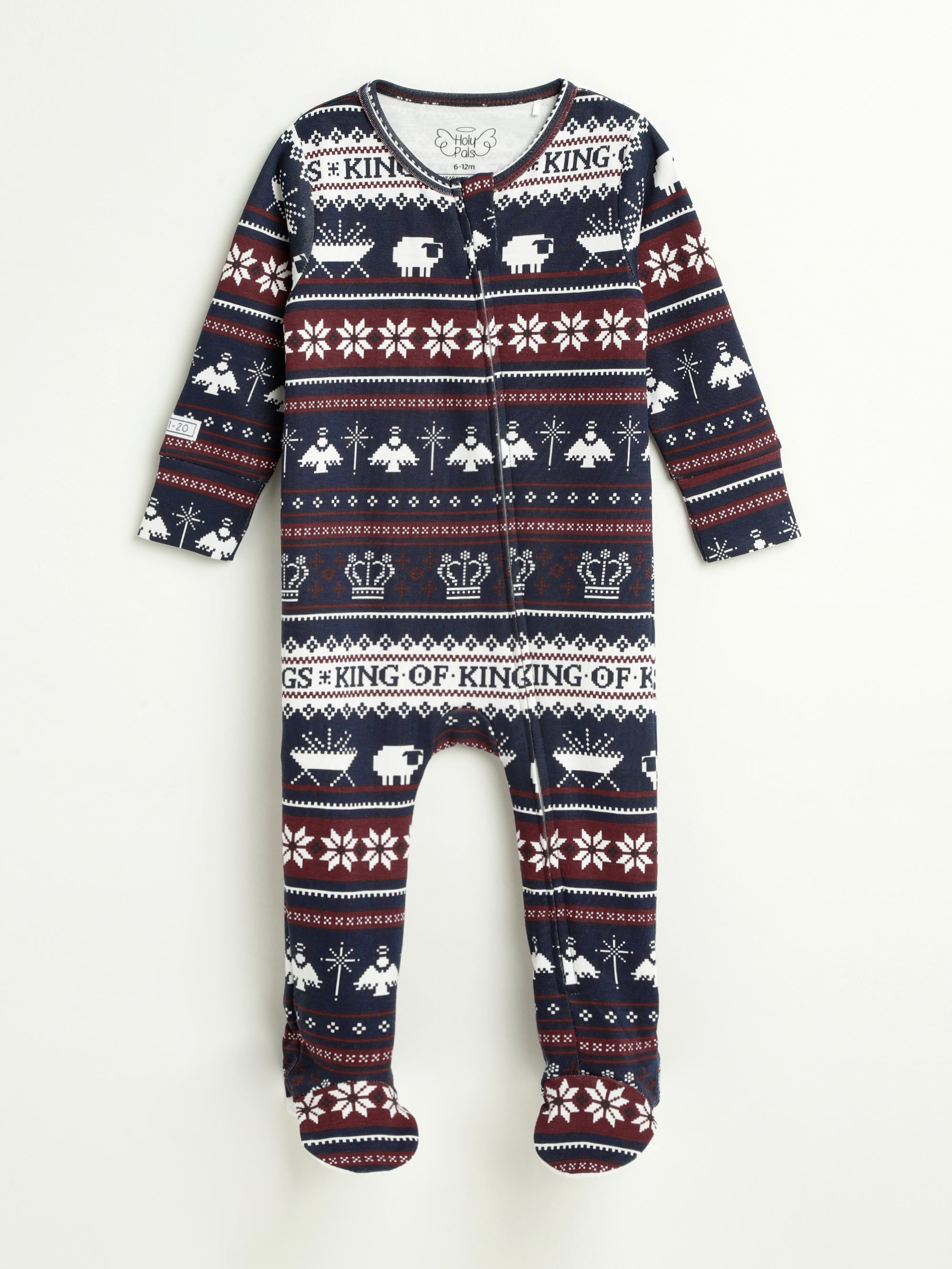 King Of Kings Midnight Blue Footed Onesie Cotton