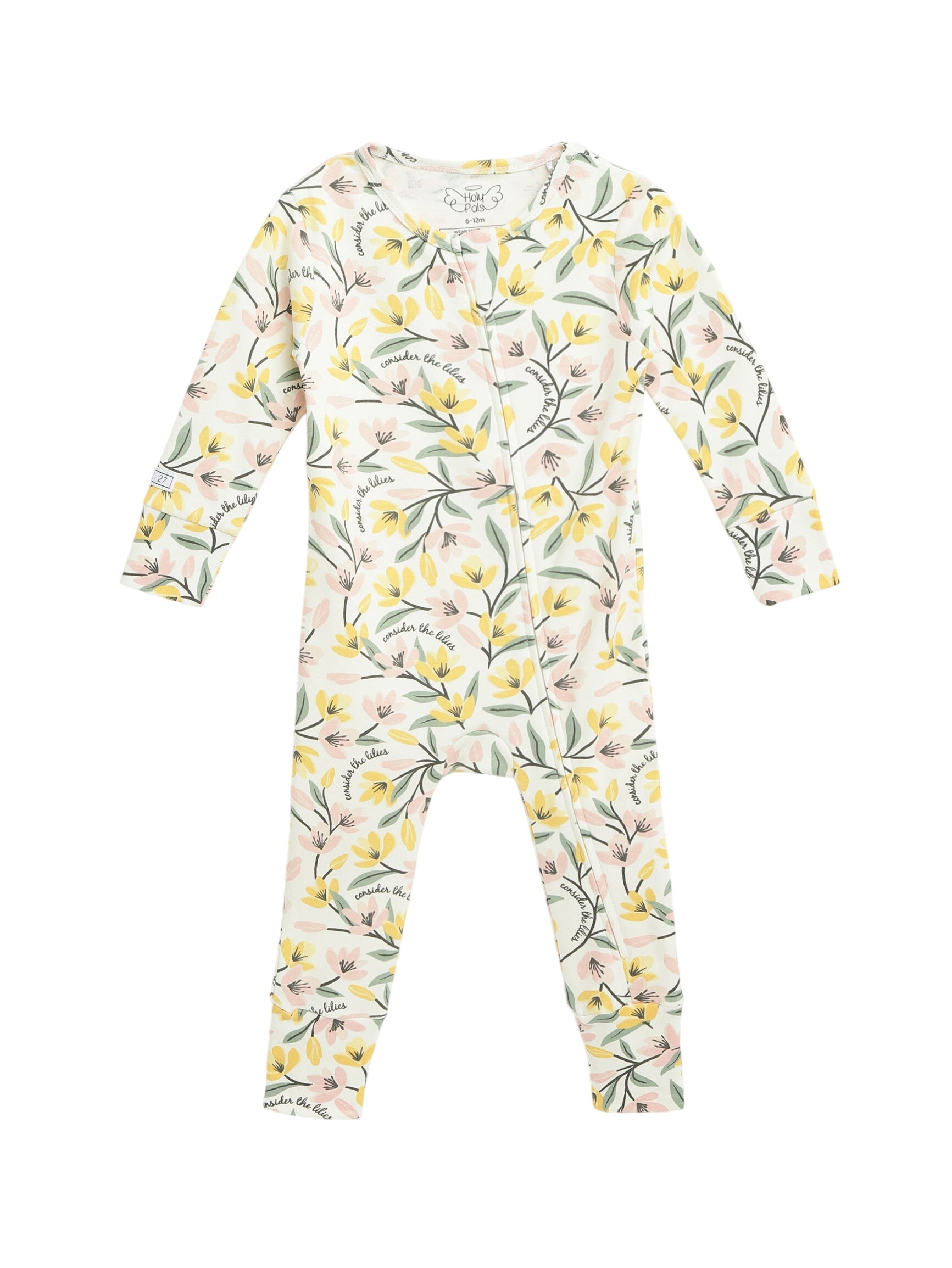 Consider The Lilies Footless Onesie Cotton