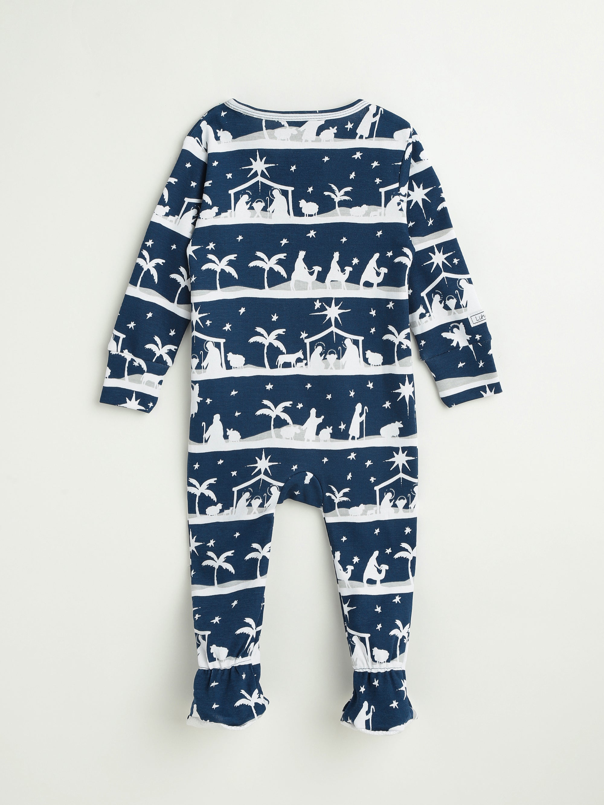 Starry Night Footed Onesie Cotton