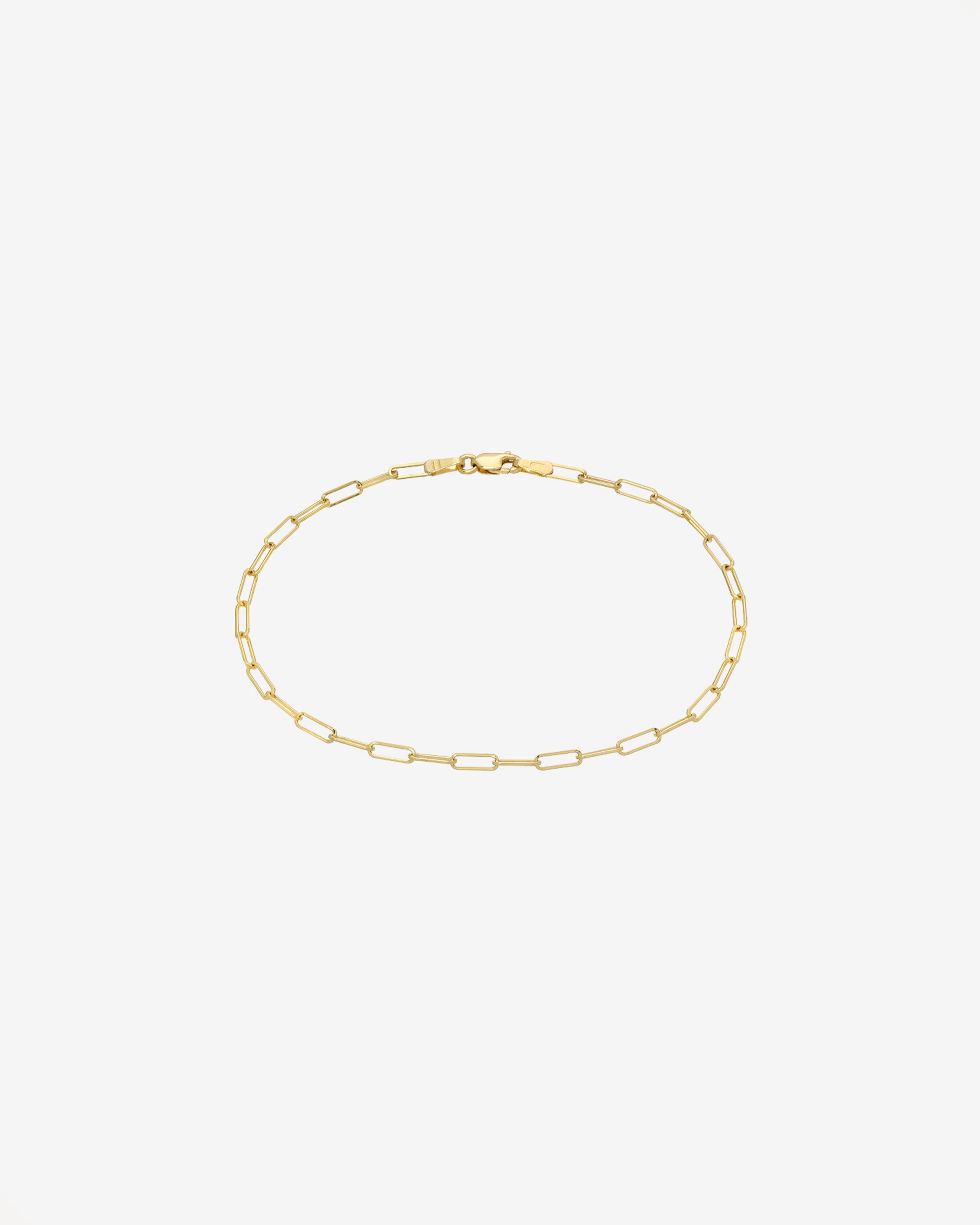 14k Gold Open Link Chain Bracelet