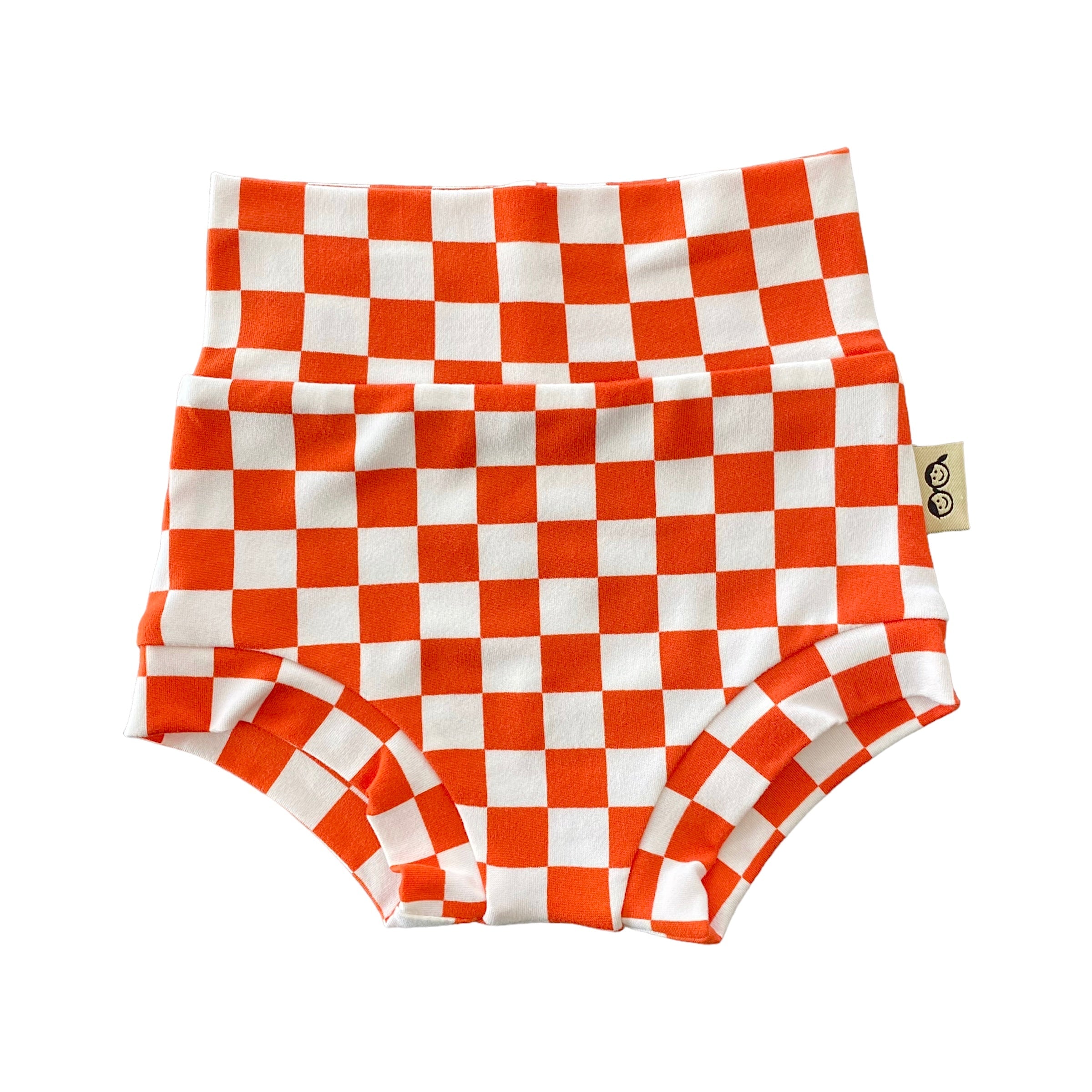 Orange Retro Checkered Summer Lounge Set